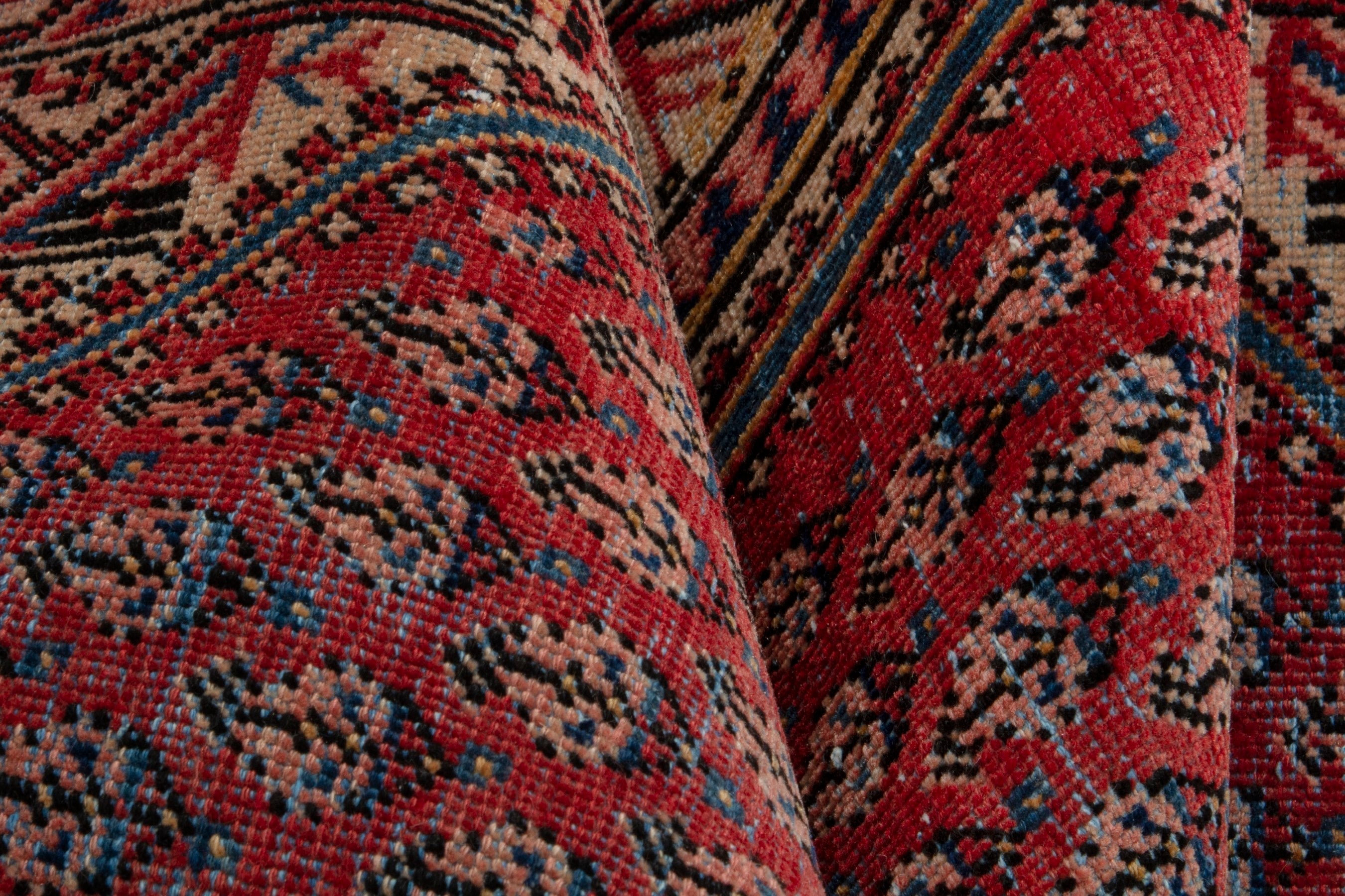 Persian Arak area rug in deep red and rust, view 16 of 18