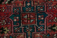 Persian Gharajeh runner rug in faded red and navy, view 11 of 17