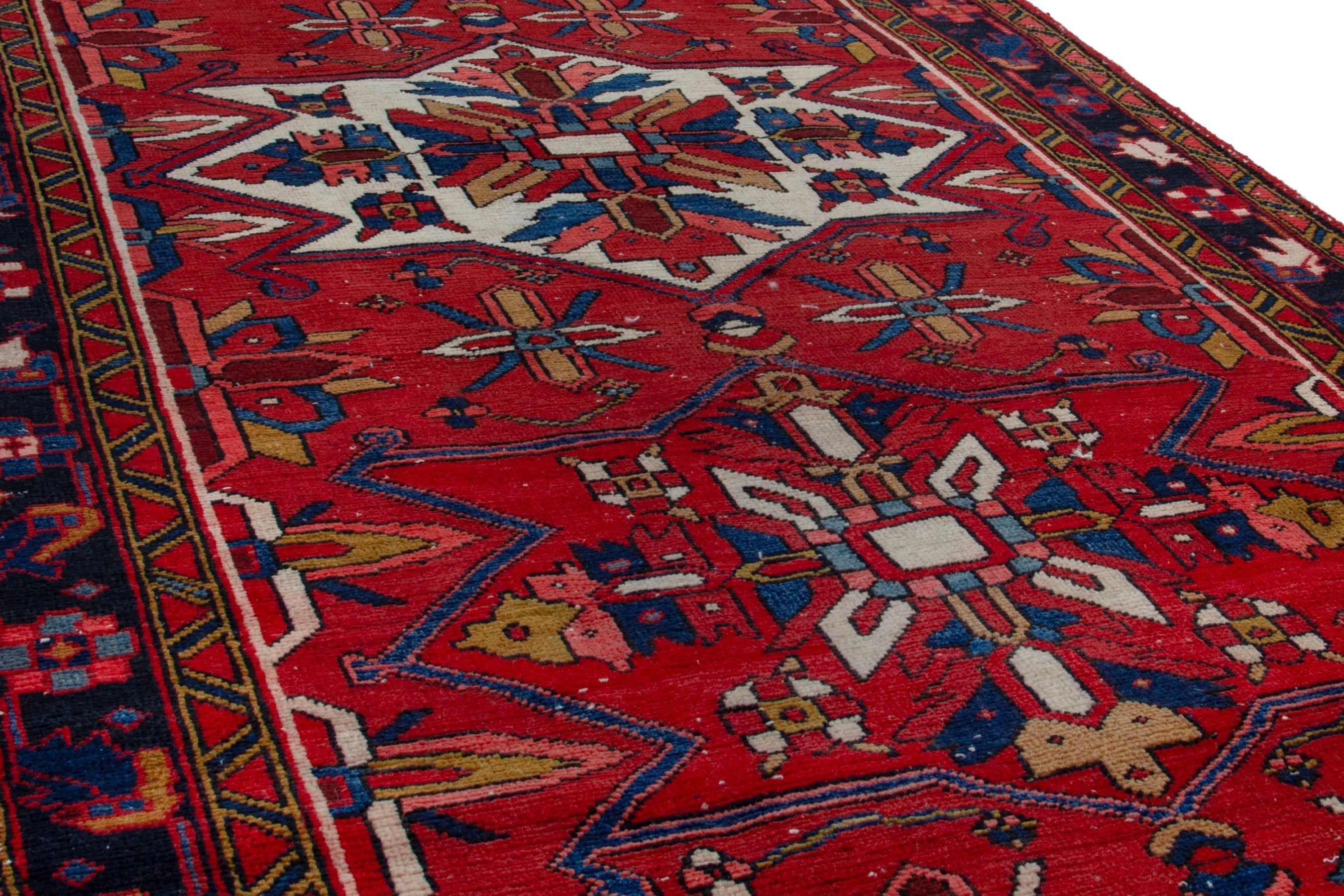 Persian Gorevan runner rug in deep red and burgundy, view 8 of 20