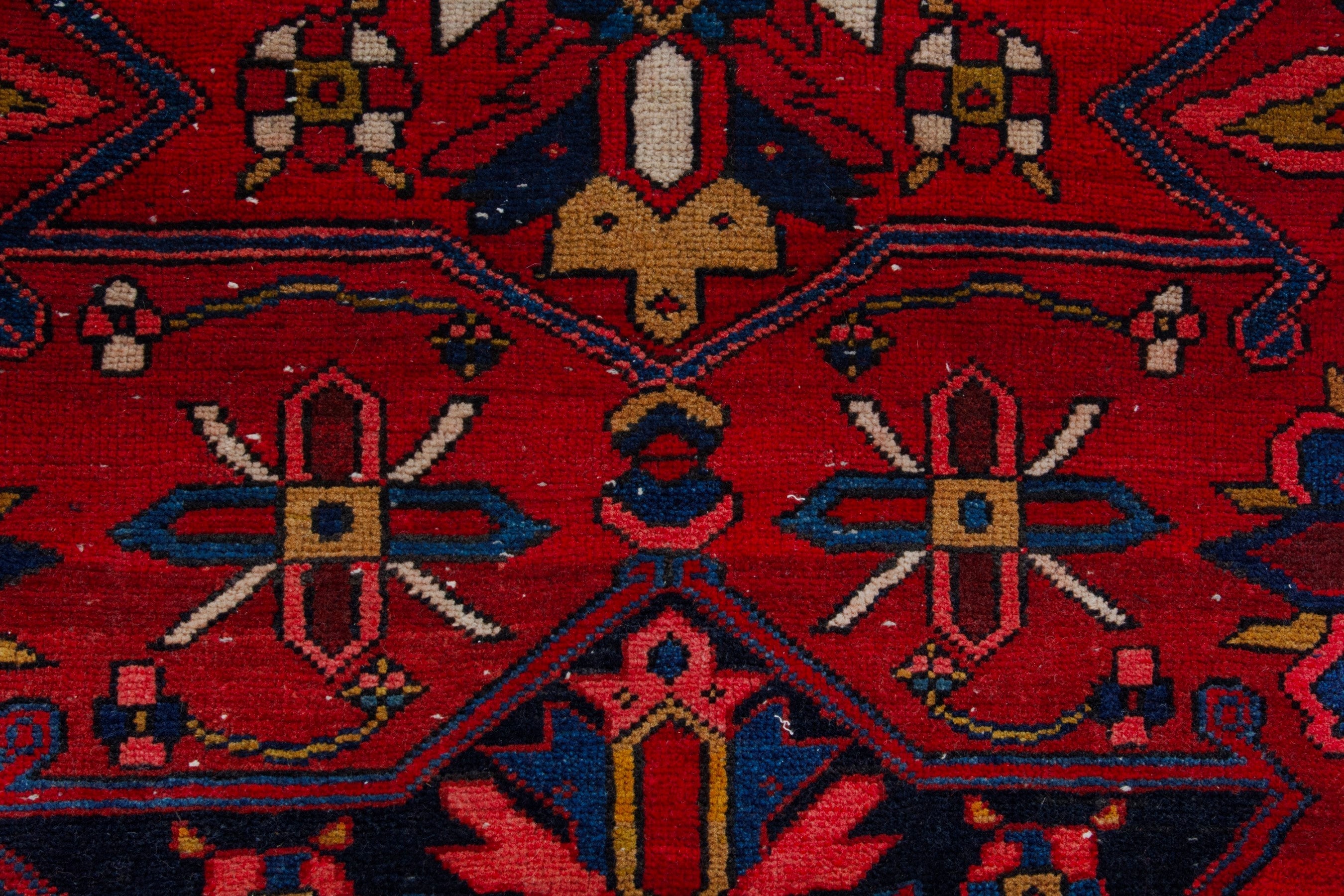 Persian Gorevan runner rug in deep red and burgundy, view 11 of 20