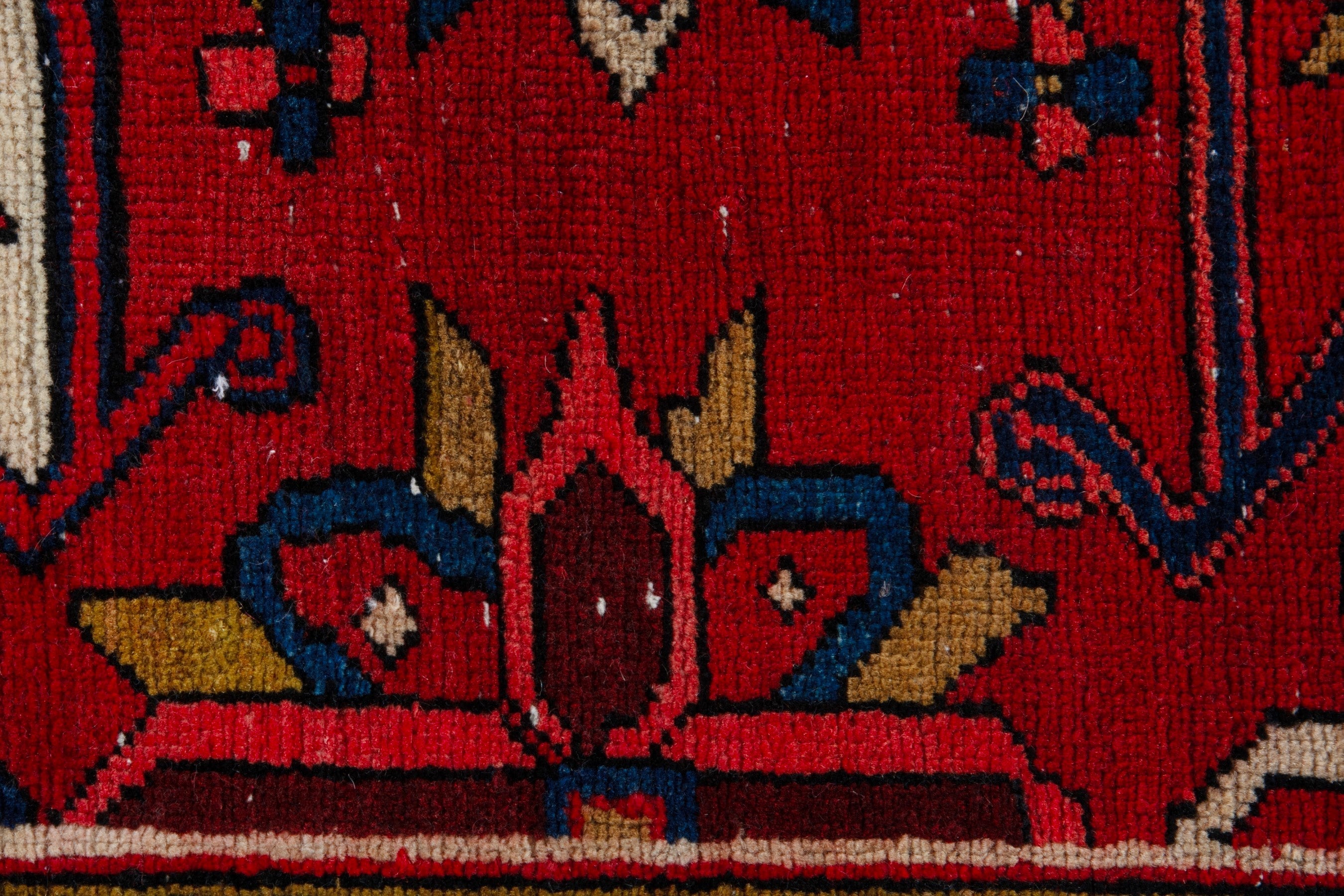 Persian Gorevan runner rug in deep red and burgundy, view 13 of 20