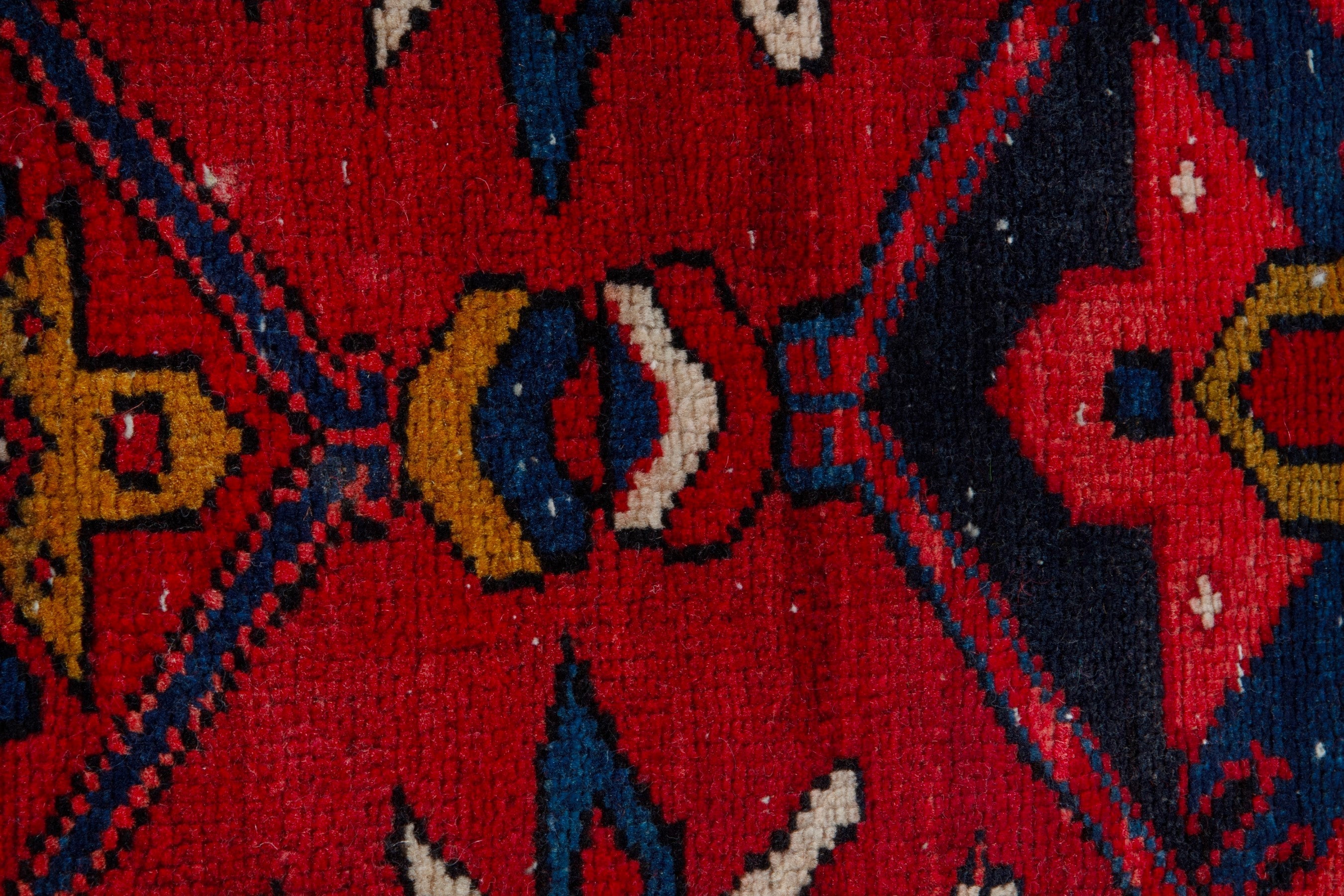Persian Gorevan runner rug in deep red and burgundy, view 14 of 20