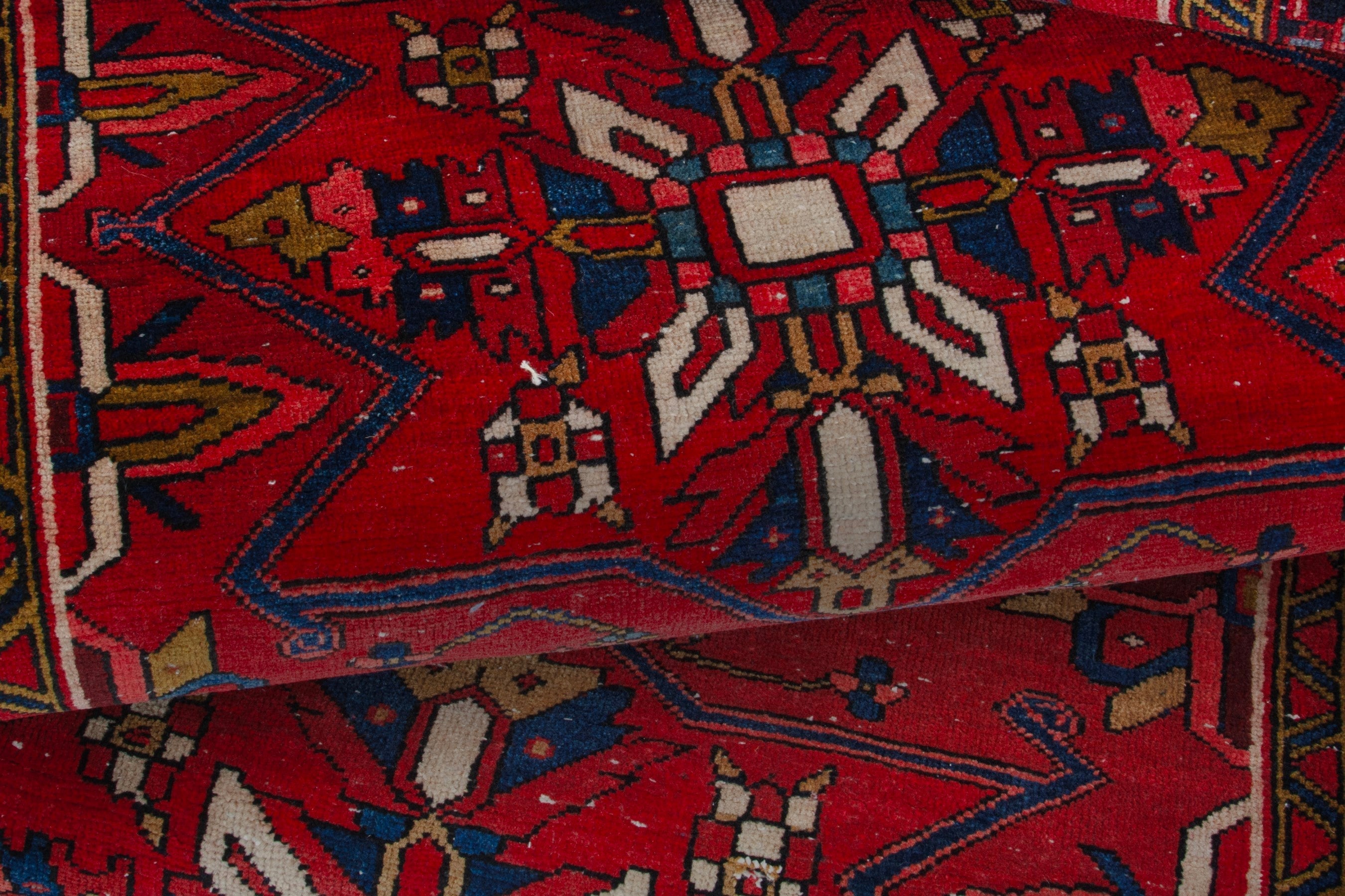 Persian Gorevan runner rug in deep red and burgundy, view 16 of 20
