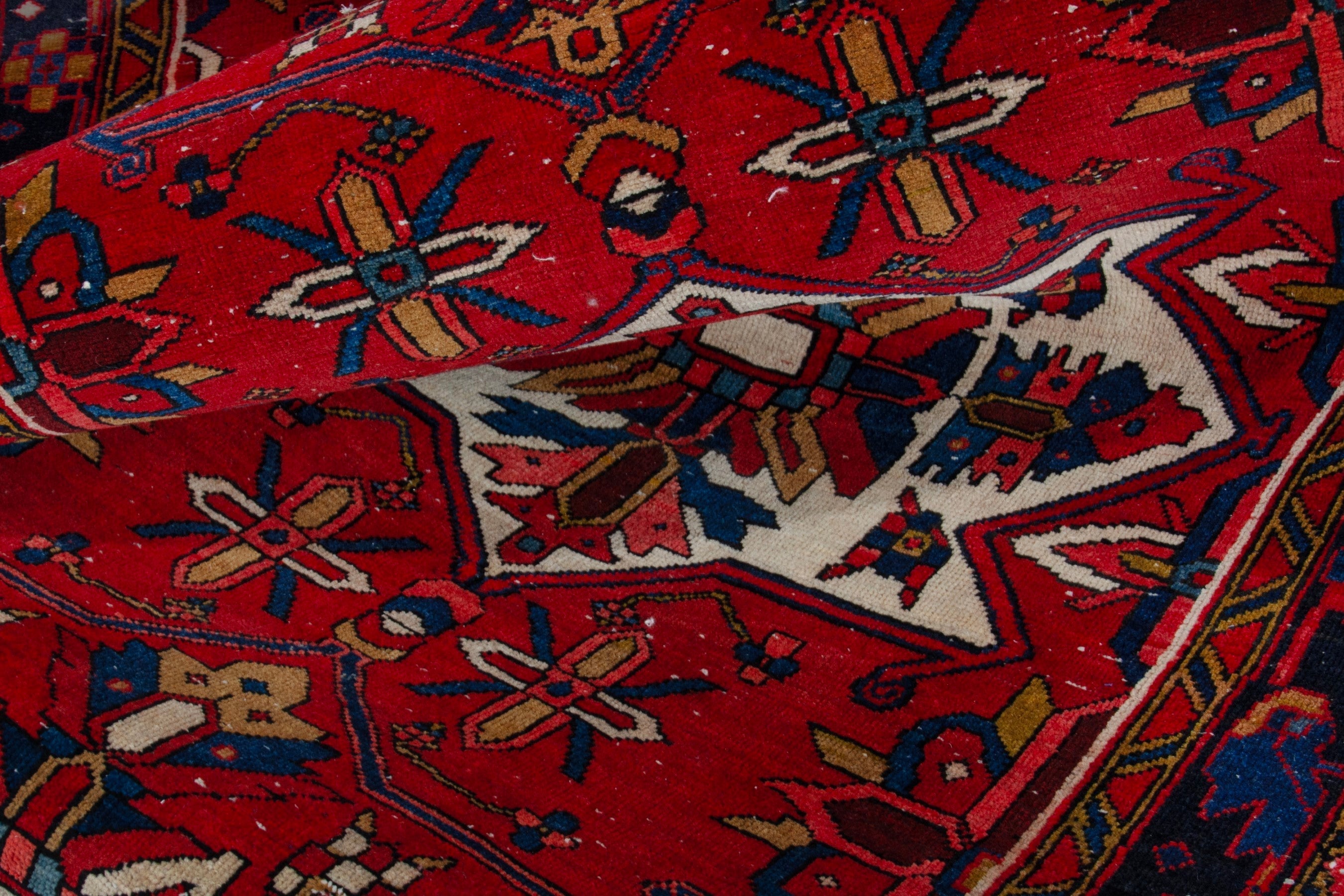 Persian Gorevan runner rug in deep red and burgundy, view 17 of 20