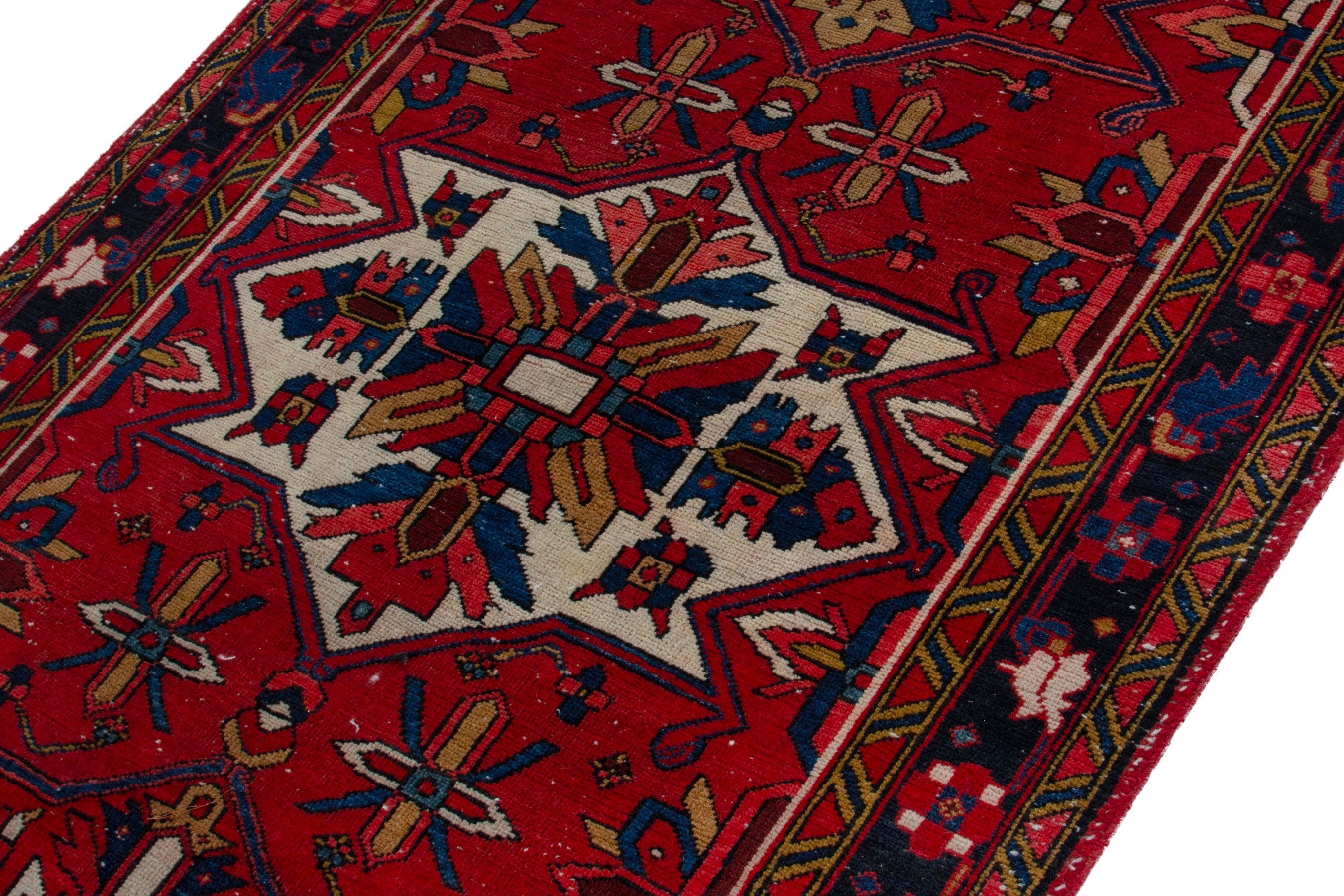 Persian Gorevan runner rug in deep red and burgundy, view 6 of 20
