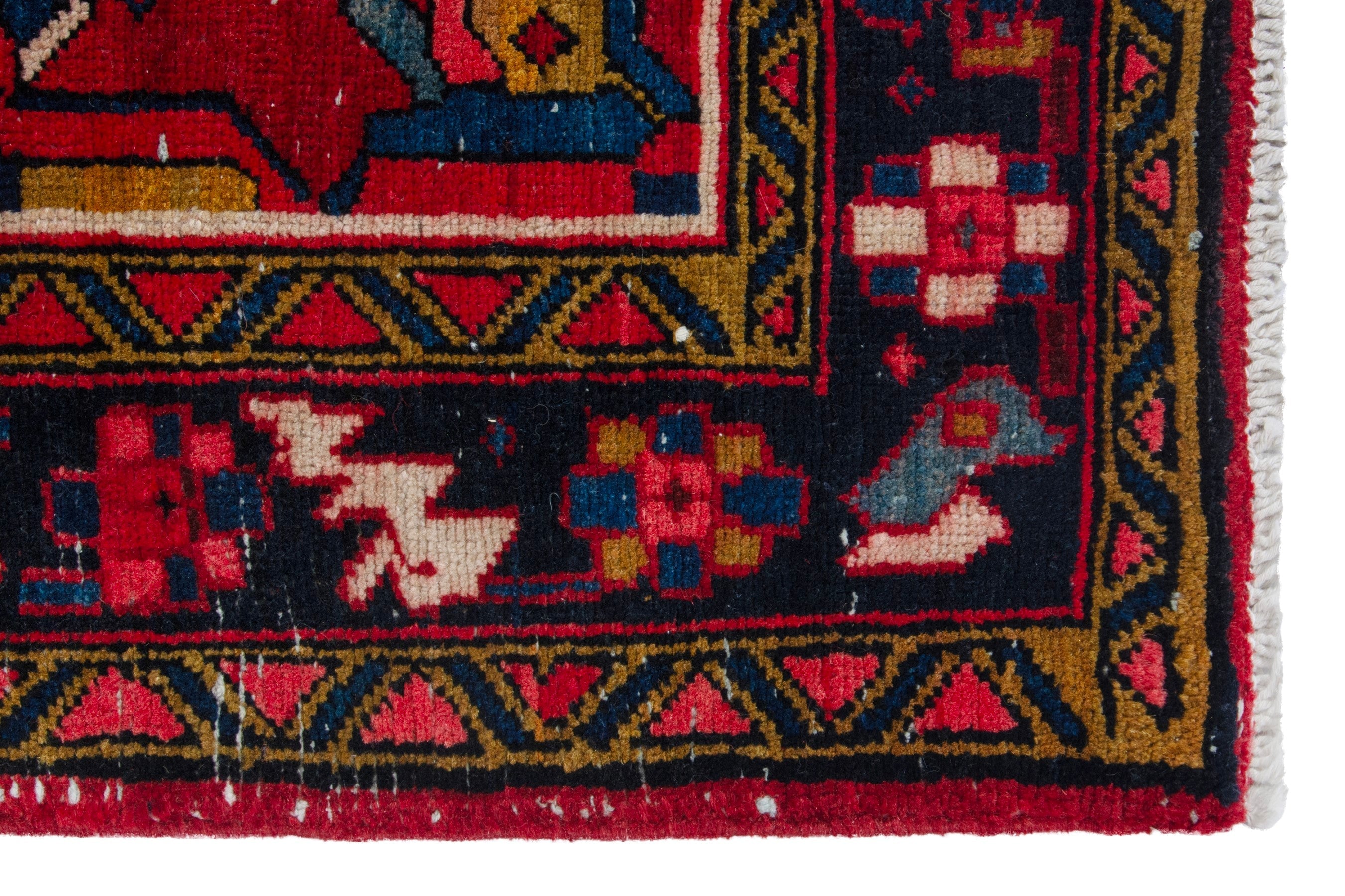 Persian Gorevan runner rug in deep red and burgundy, view 10 of 20