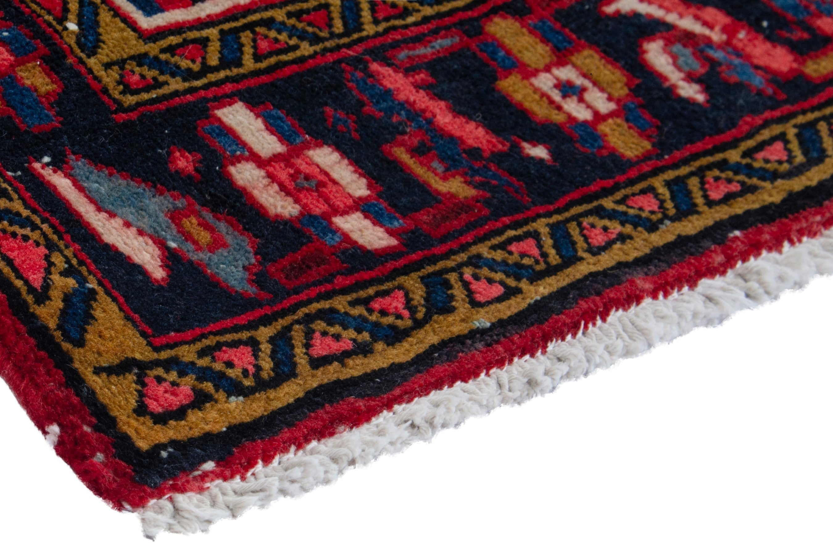 Persian Gorevan runner rug in deep red and burgundy, view 4 of 20