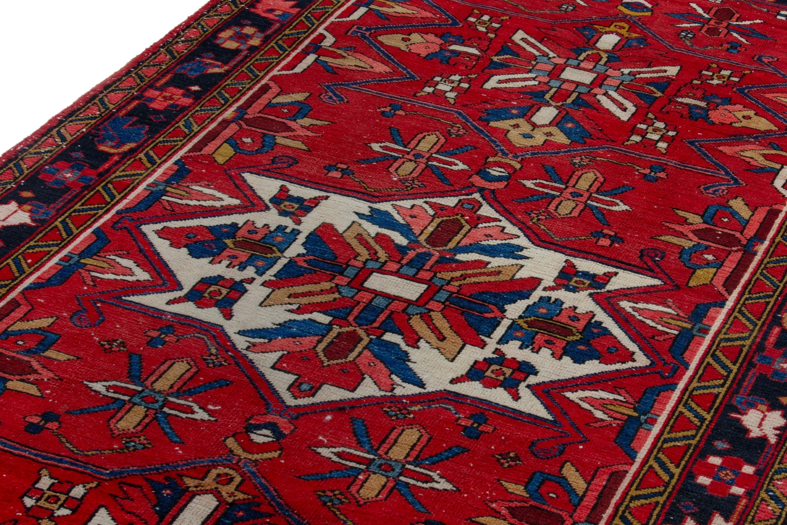 Persian Gorevan runner rug in deep red and burgundy, view 7 of 20