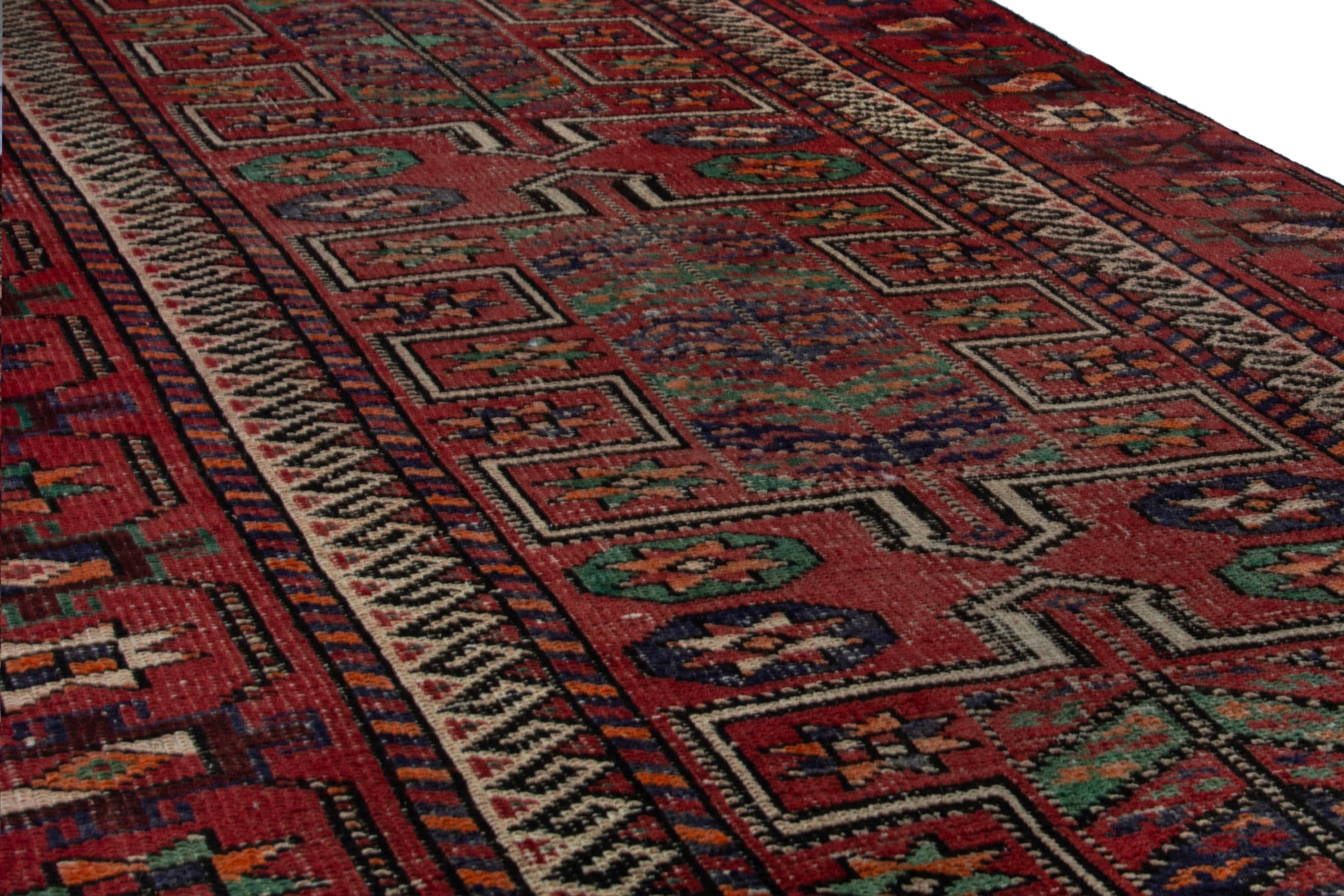 Persian Ghoochan runner rug in burgundy and deep red, view 8 of 18