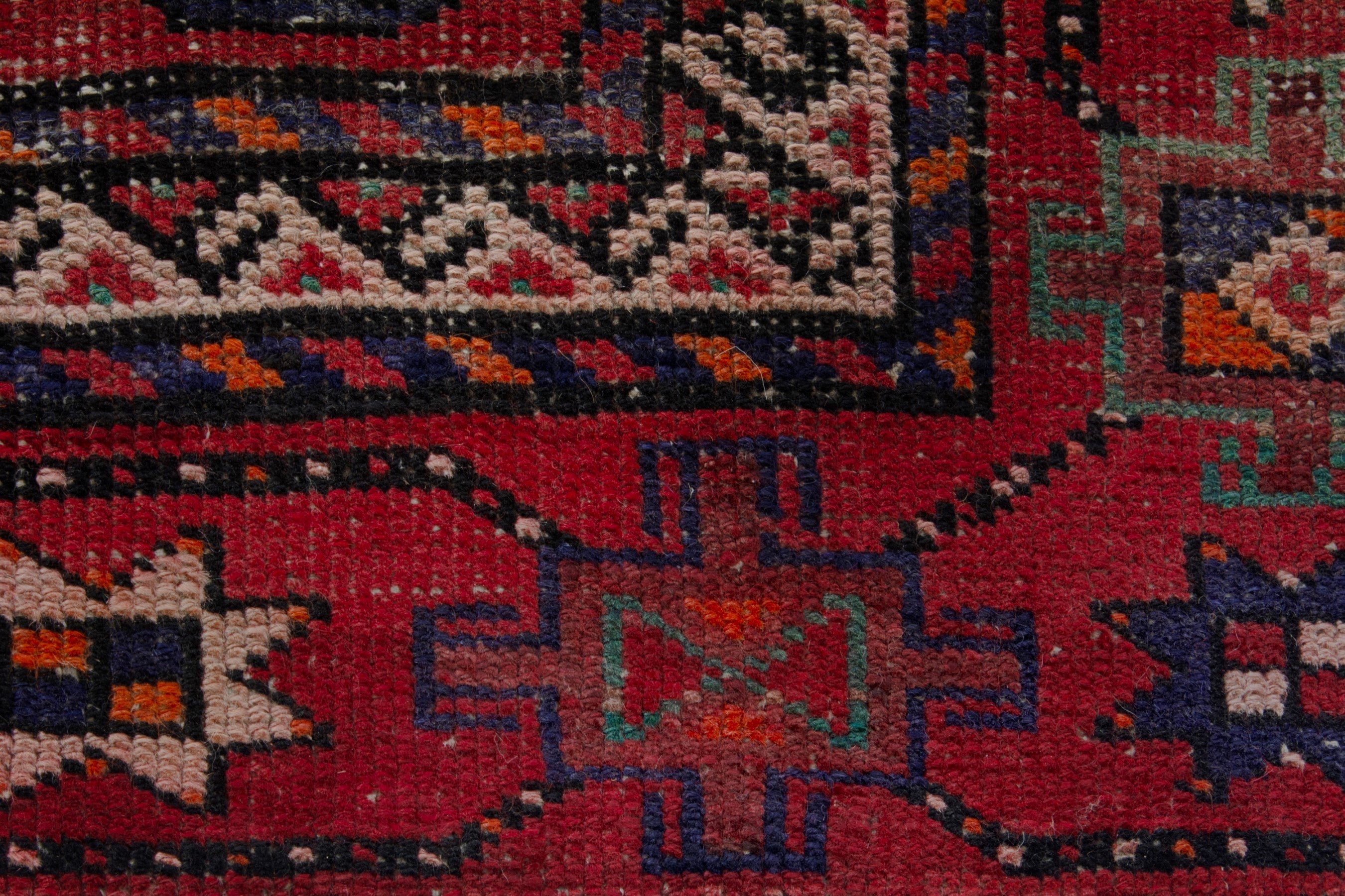 Persian Ghoochan runner rug in burgundy and deep red, view 11 of 18
