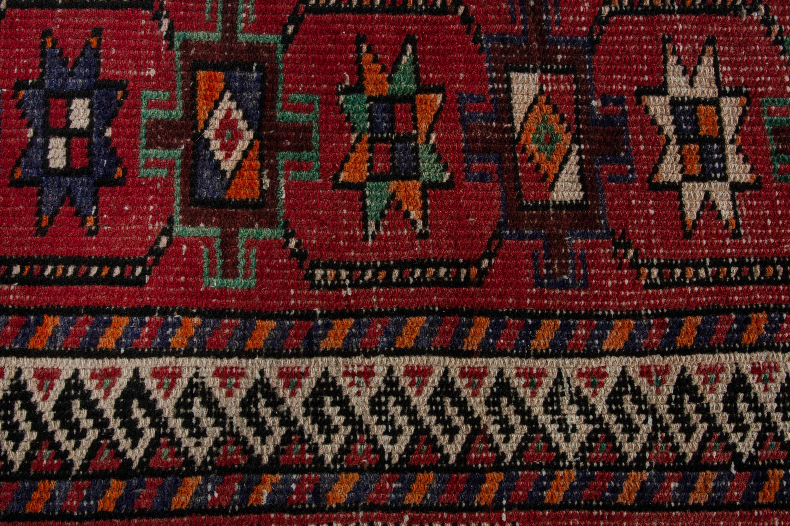 Persian Ghoochan runner rug in burgundy and deep red, view 13 of 18