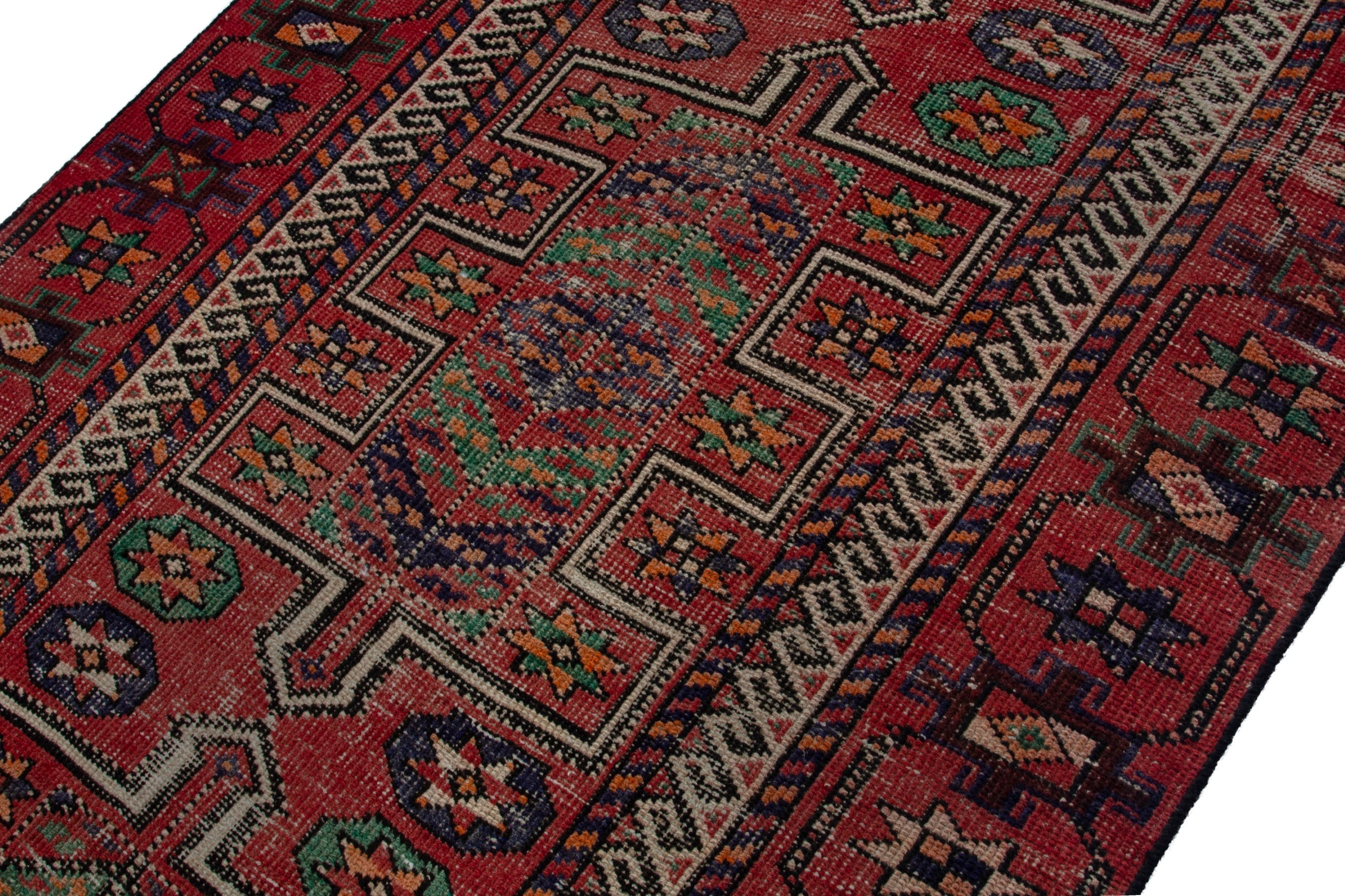 Persian Ghoochan runner rug in burgundy and deep red, view 6 of 18