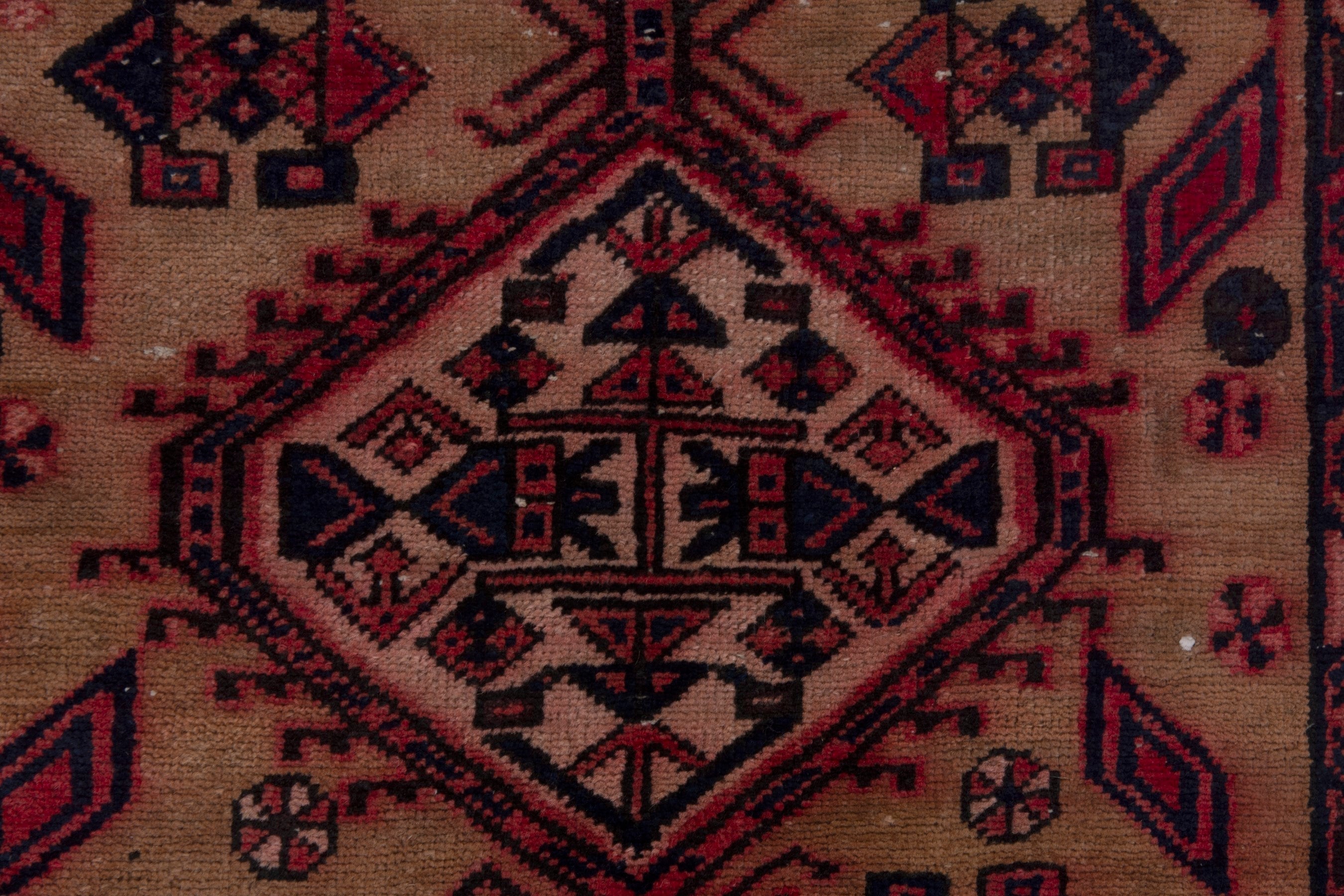 Persian Azerbaijan runner rug in beige and deep red, view 12 of 17