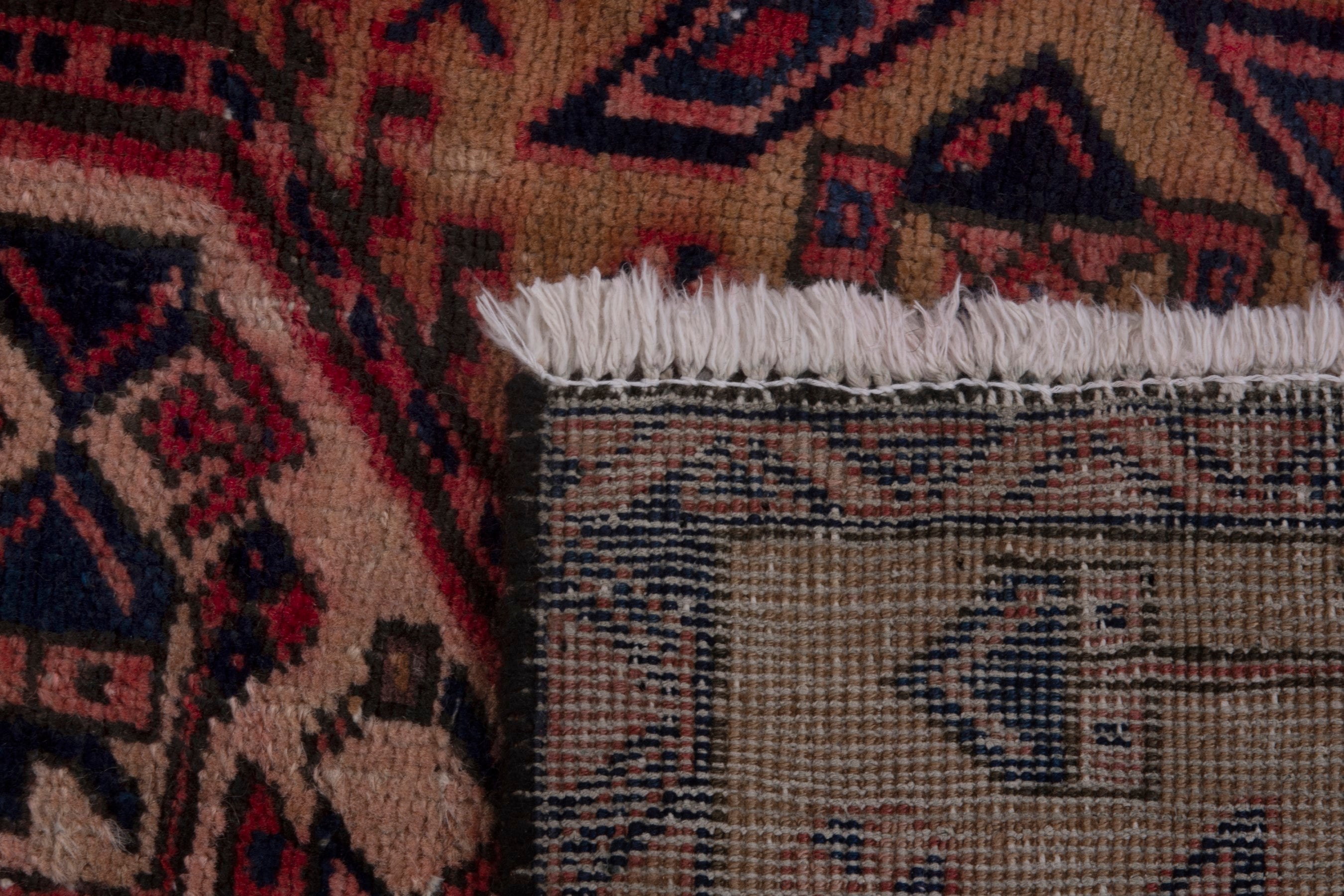Persian Azerbaijan runner rug in beige and deep red, view 17 of 17
