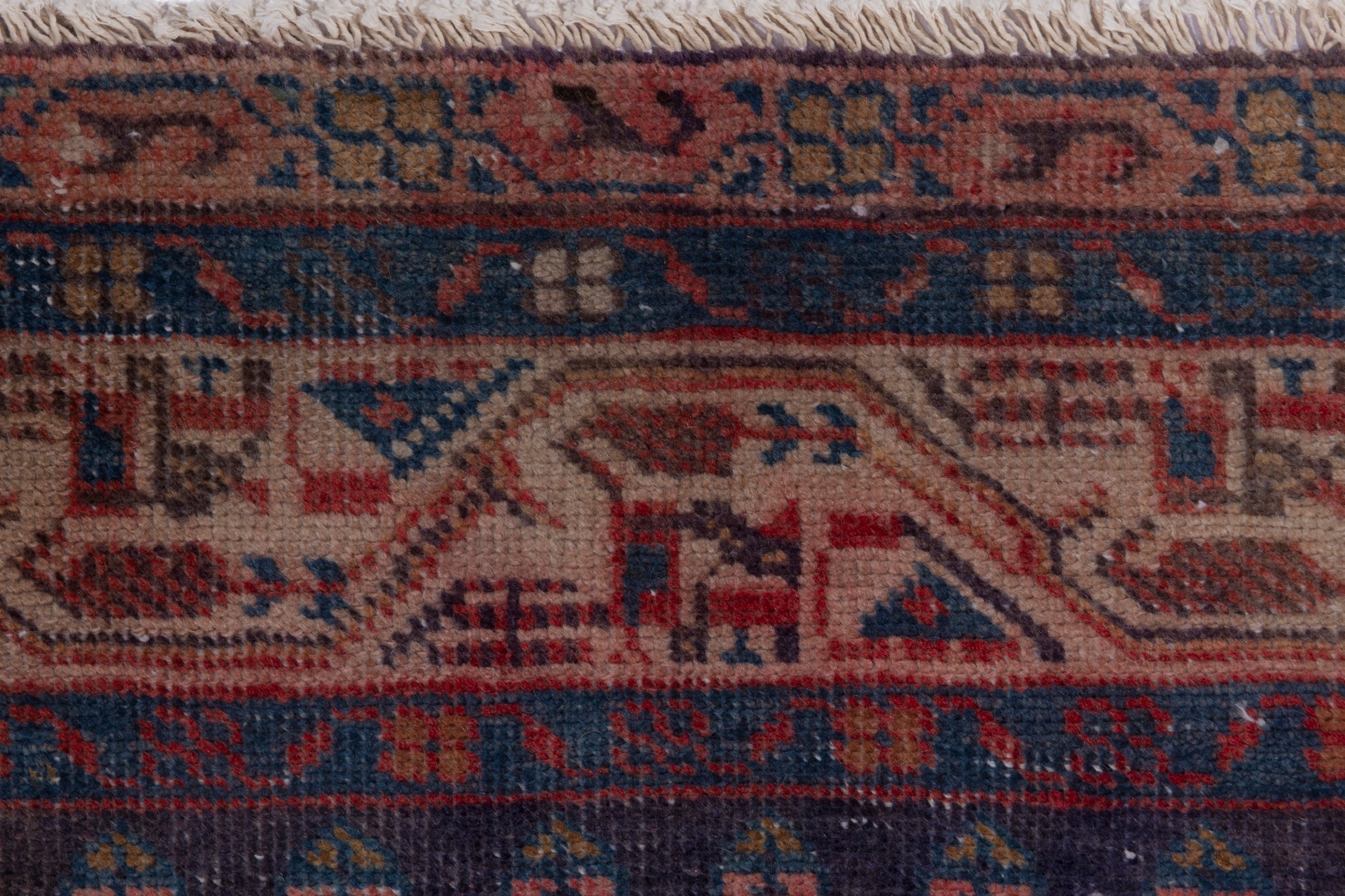 Persian Botteh runner rug in charcoal and rust, view 11 of 18