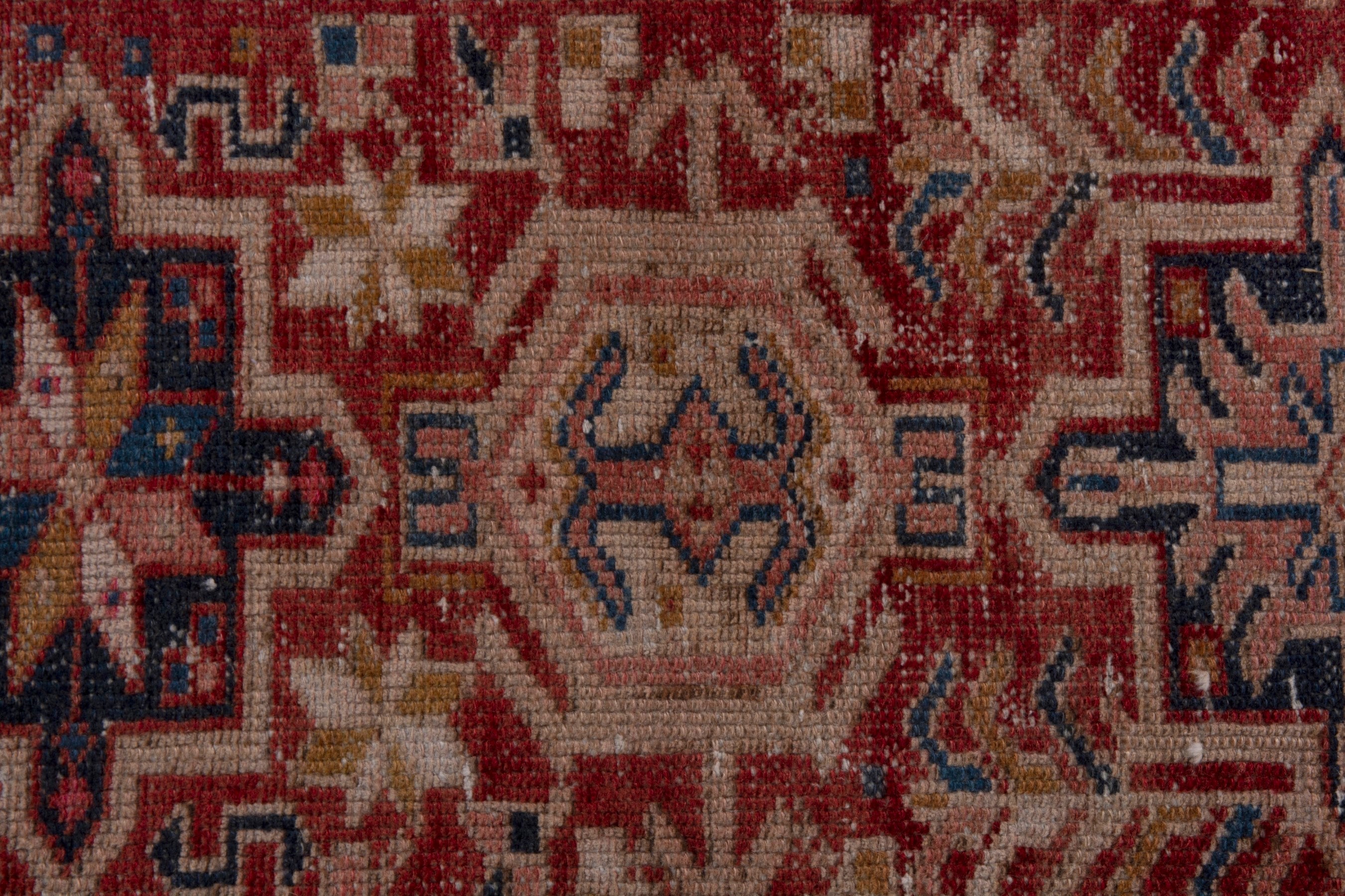 Persian Gharajeh runner rug in rust and deep red, view 11 of 17