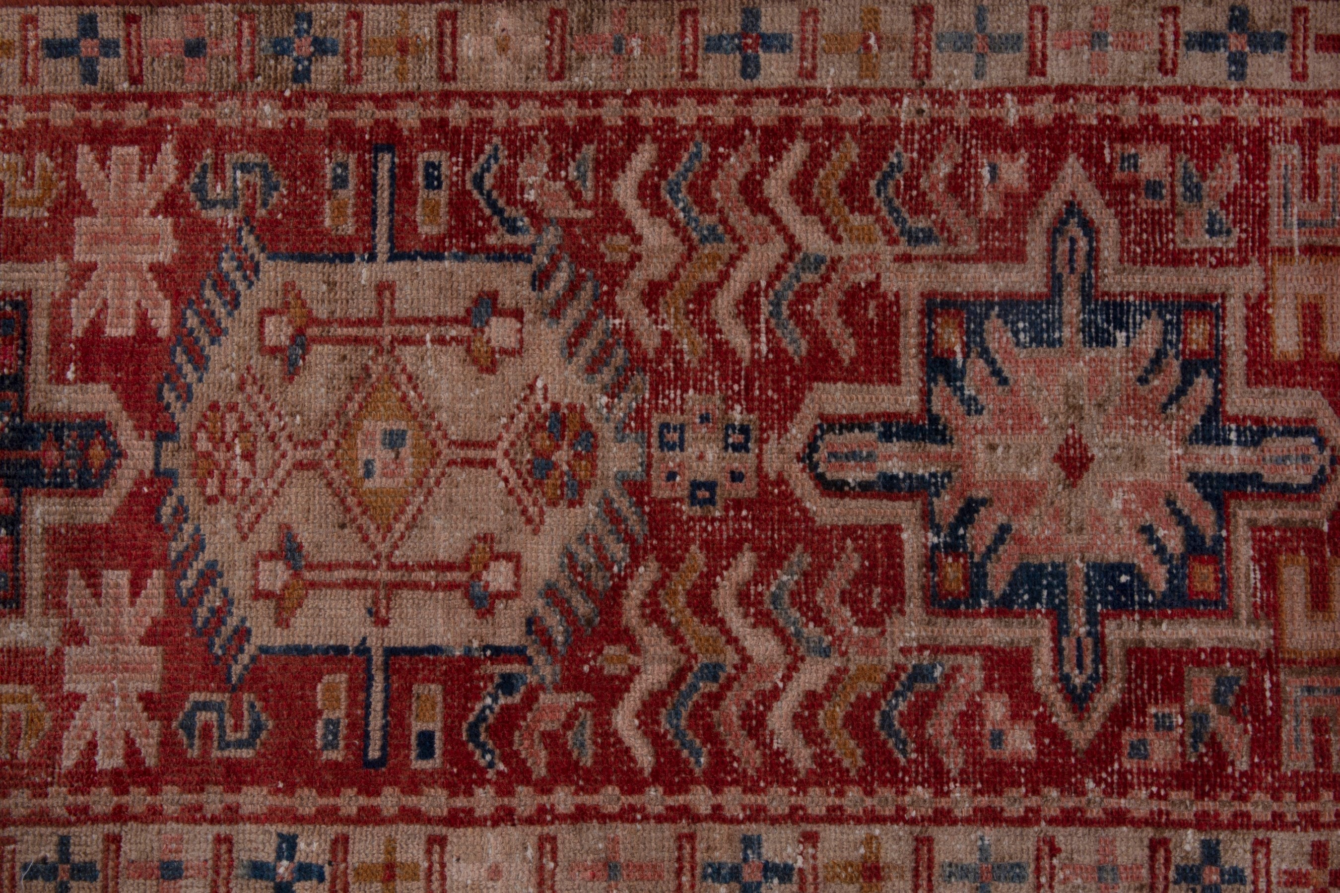 Persian Gharajeh runner rug in rust and deep red, view 13 of 17