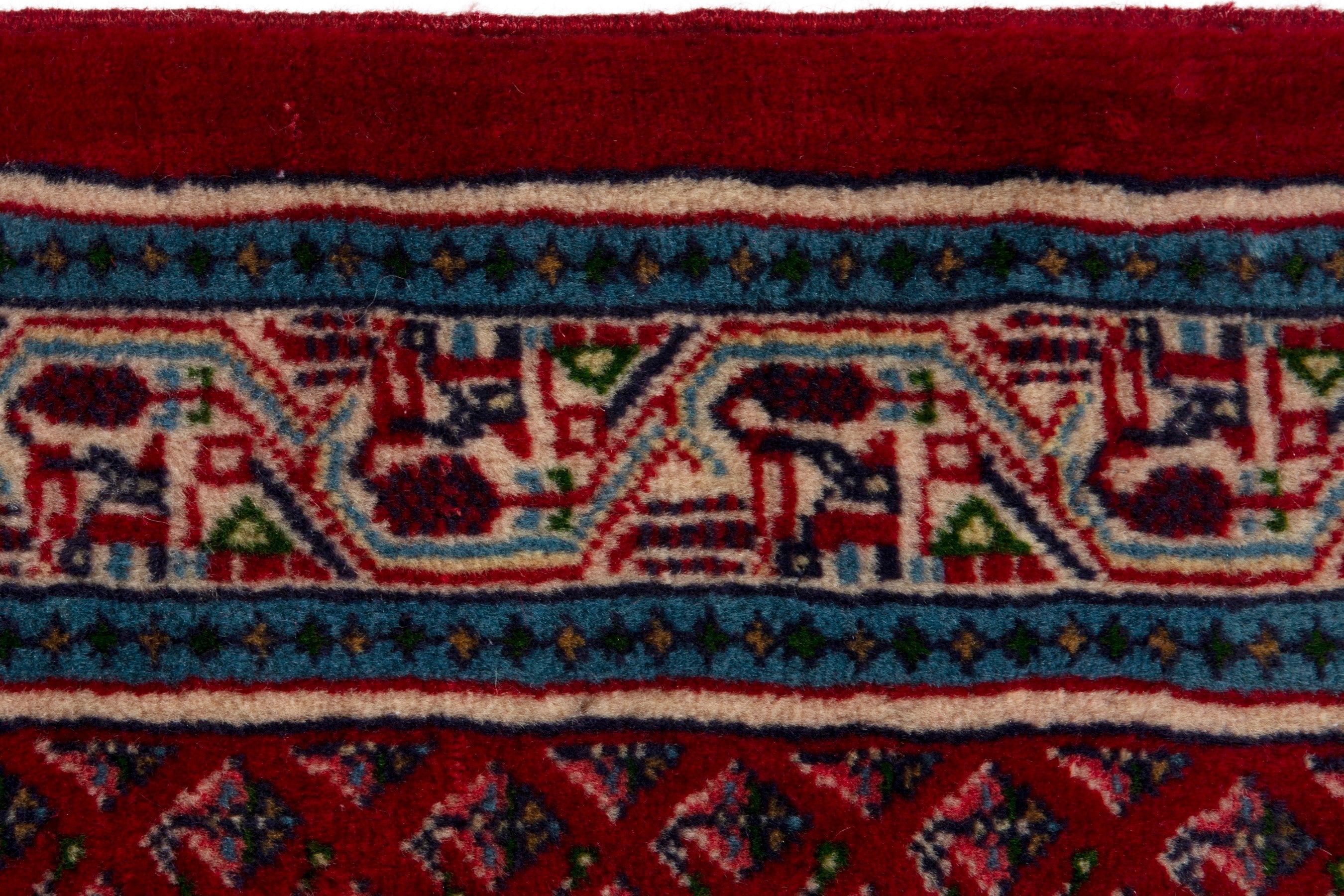 Persian Arak runner rug in deep red and denim, view 12 of 17