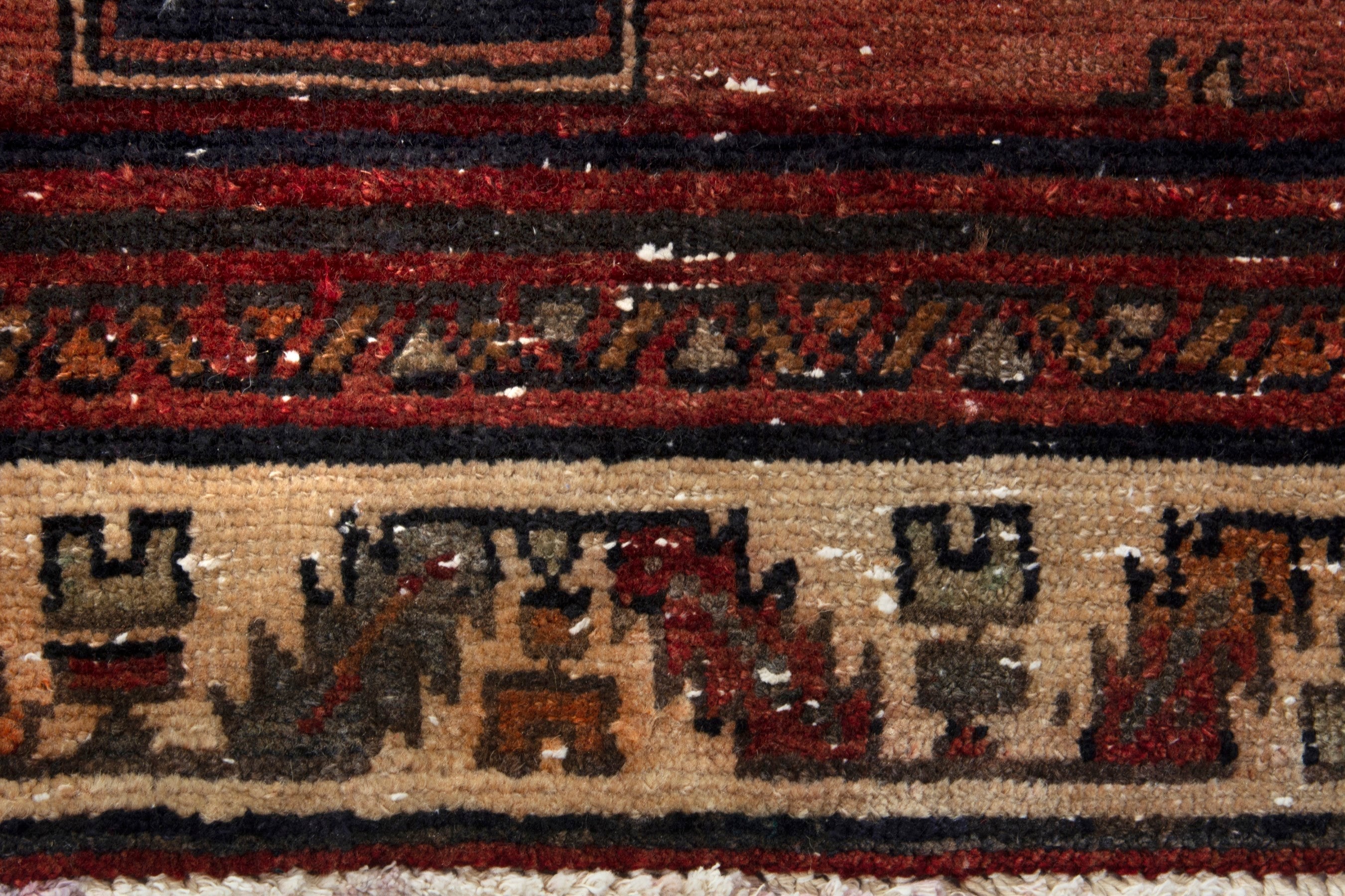 Persian Azerbaijan runner rug in navy and deep red, view 11 of 18