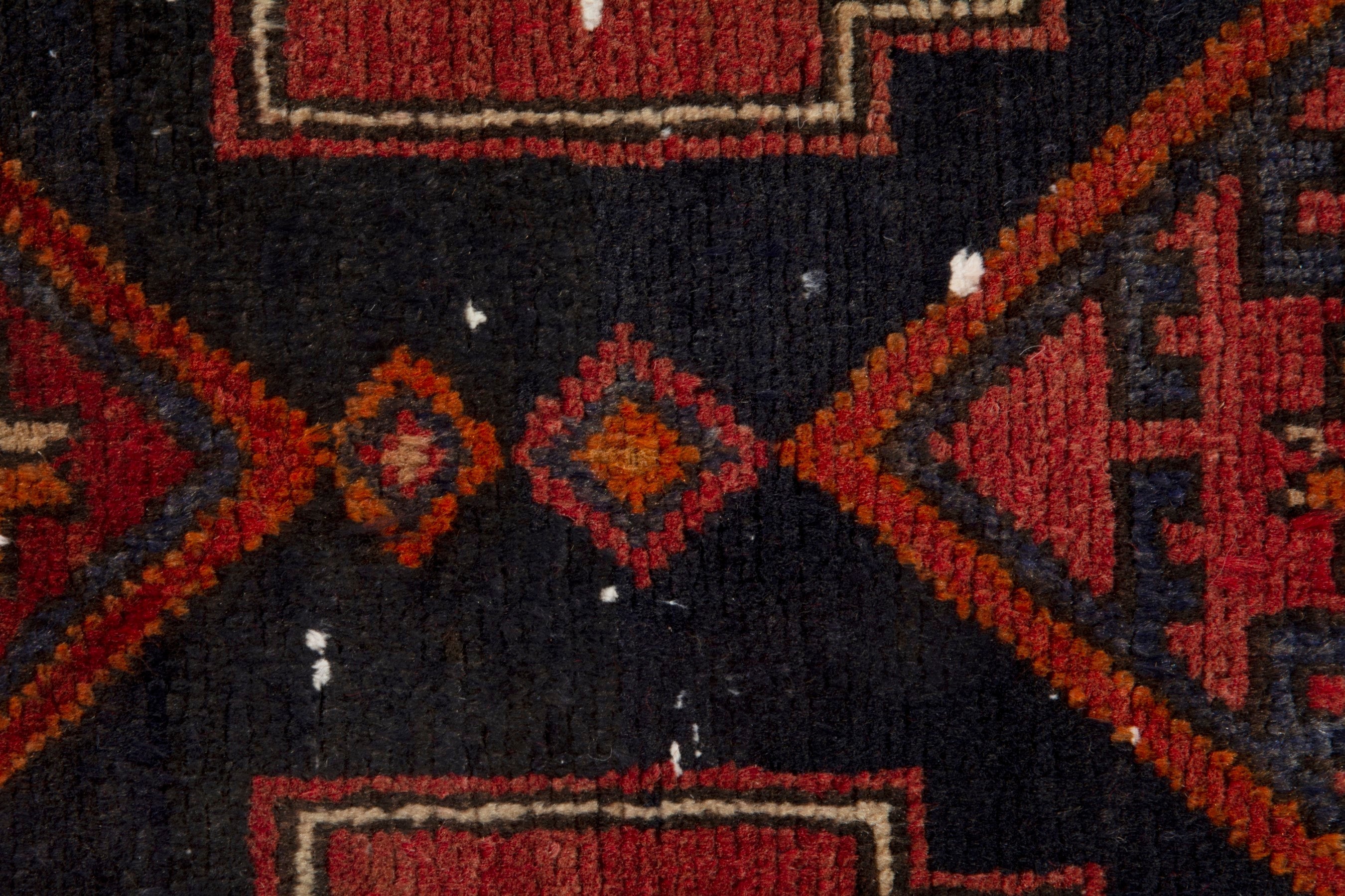 Persian Azerbaijan runner rug in navy and deep red, view 14 of 18