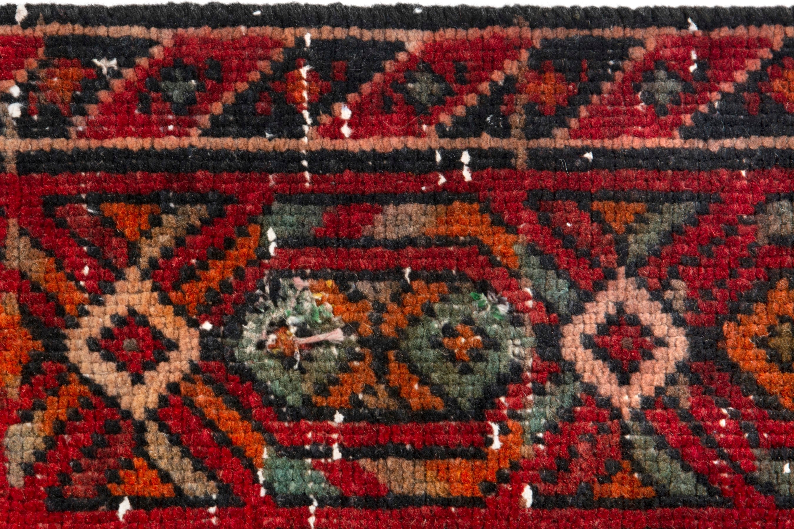 Persian Azerbaijan runner rug in deep red and burgundy, view 12 of 18
