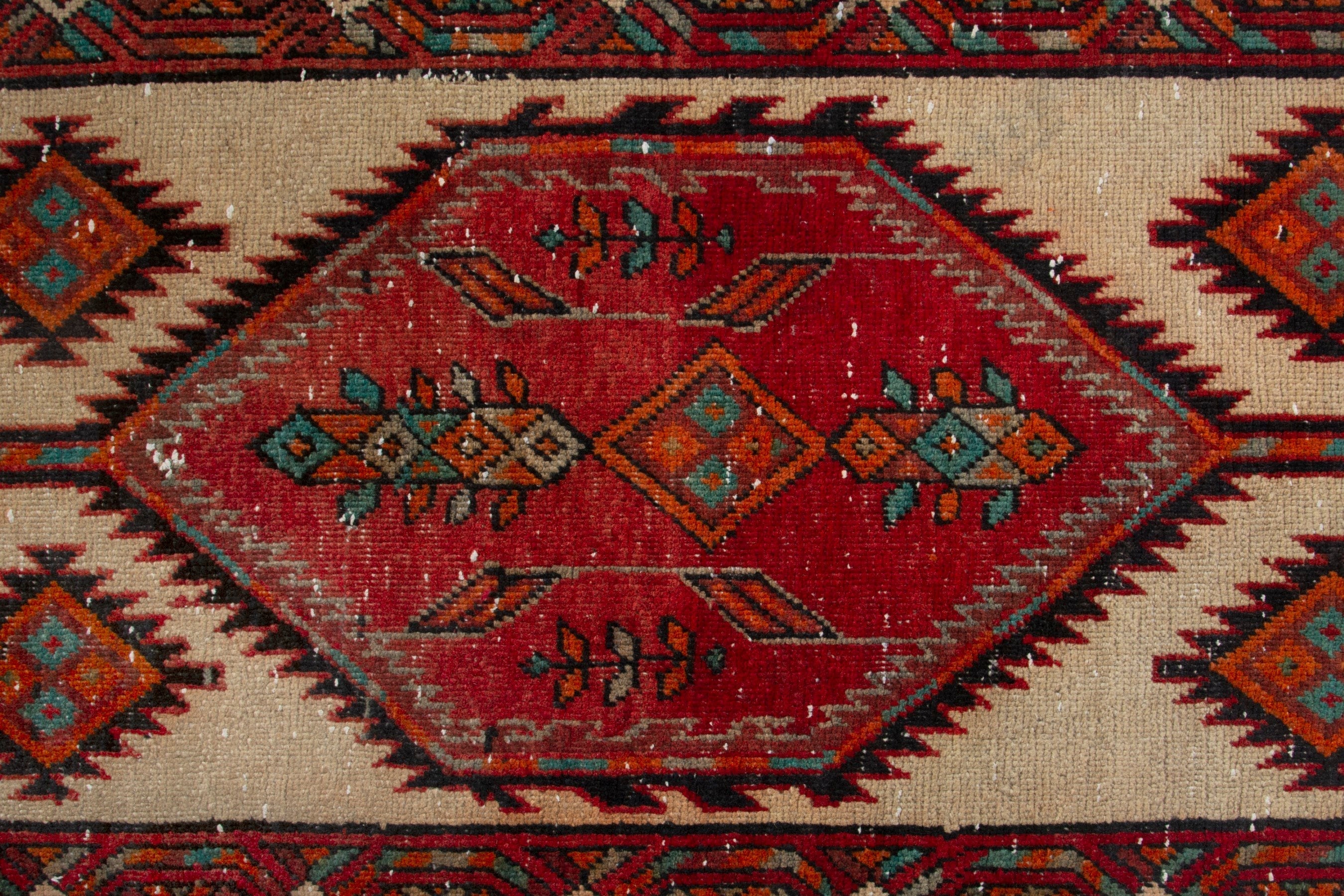 Persian Azerbaijan runner rug in deep red and burgundy, view 13 of 18