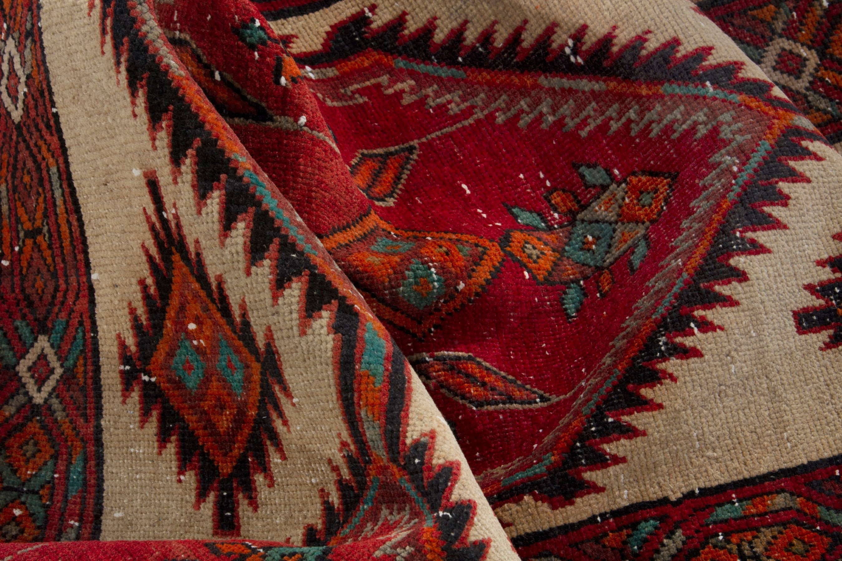 Persian Azerbaijan runner rug in deep red and burgundy, view 15 of 18
