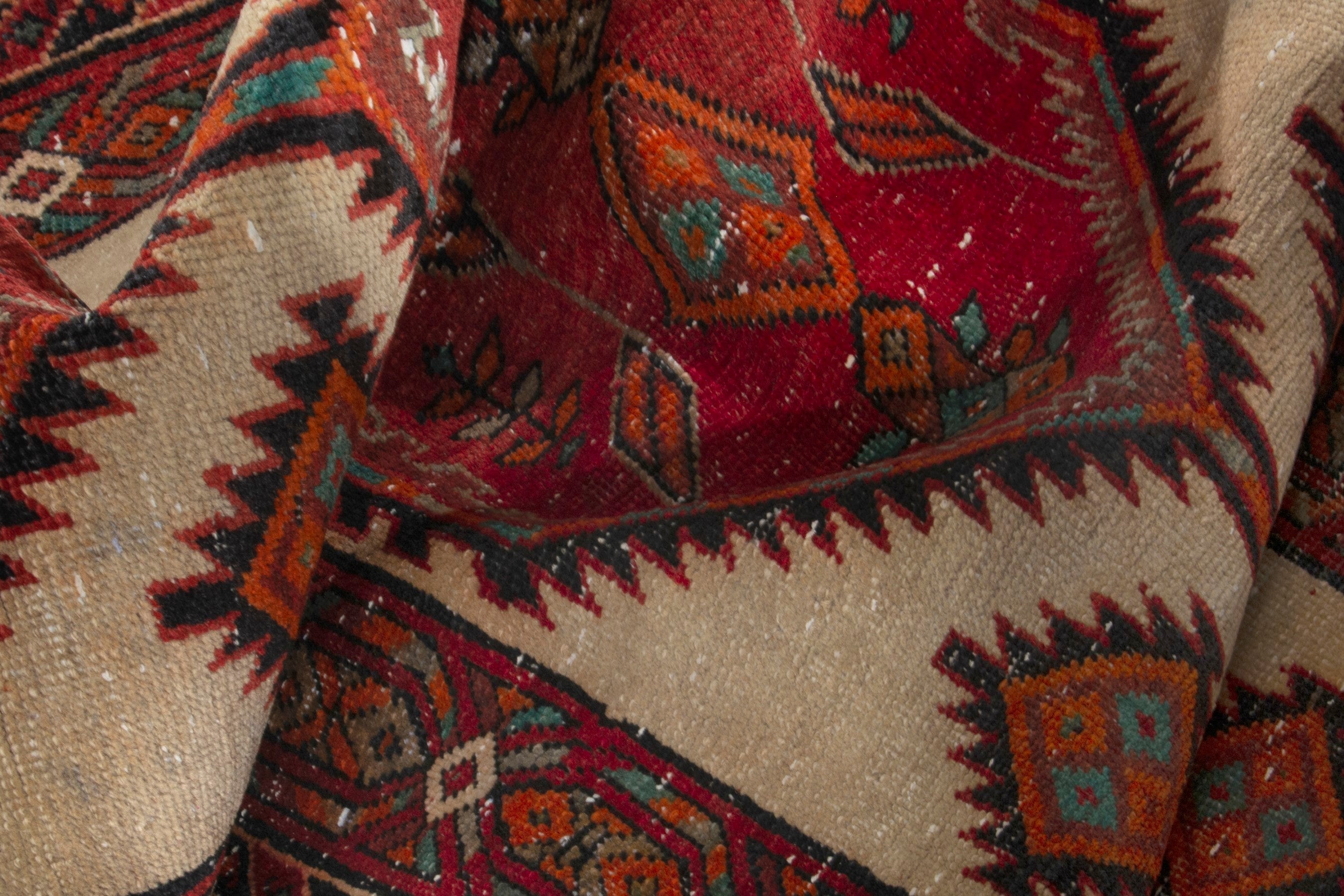 Persian Azerbaijan runner rug in deep red and burgundy, view 17 of 18