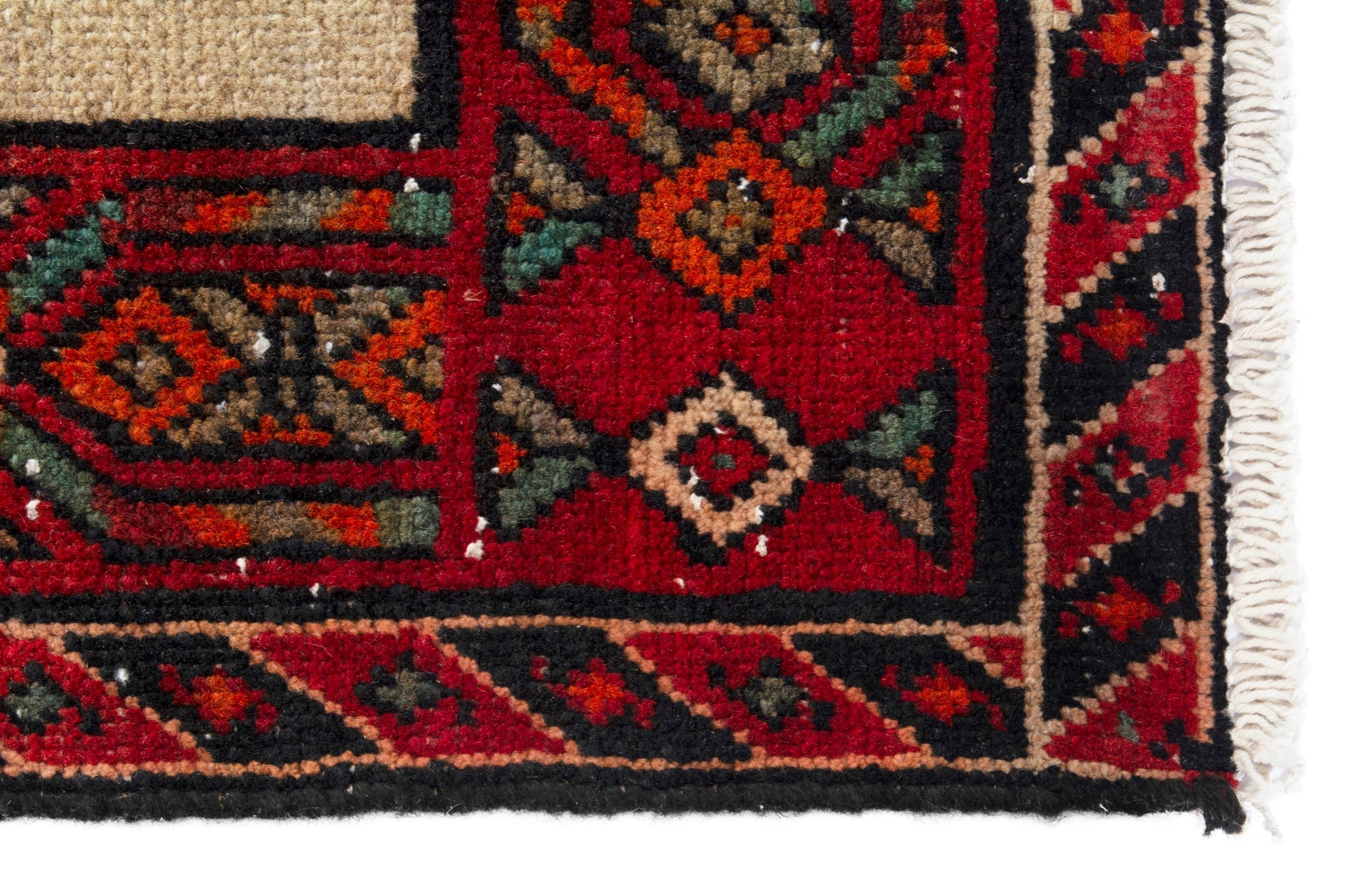 Persian Azerbaijan runner rug in deep red and burgundy, view 9 of 18