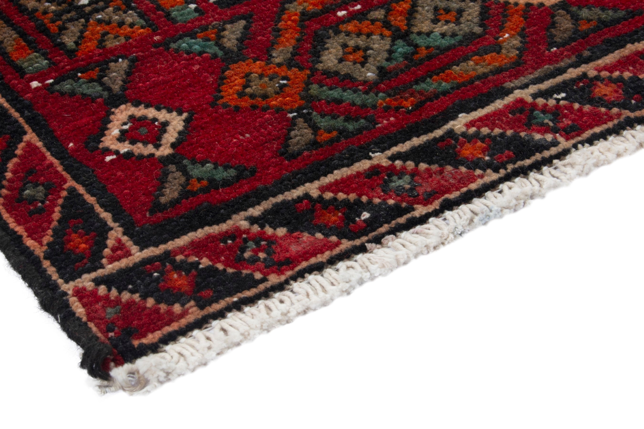 Persian Azerbaijan runner rug in deep red and burgundy, view 4 of 18