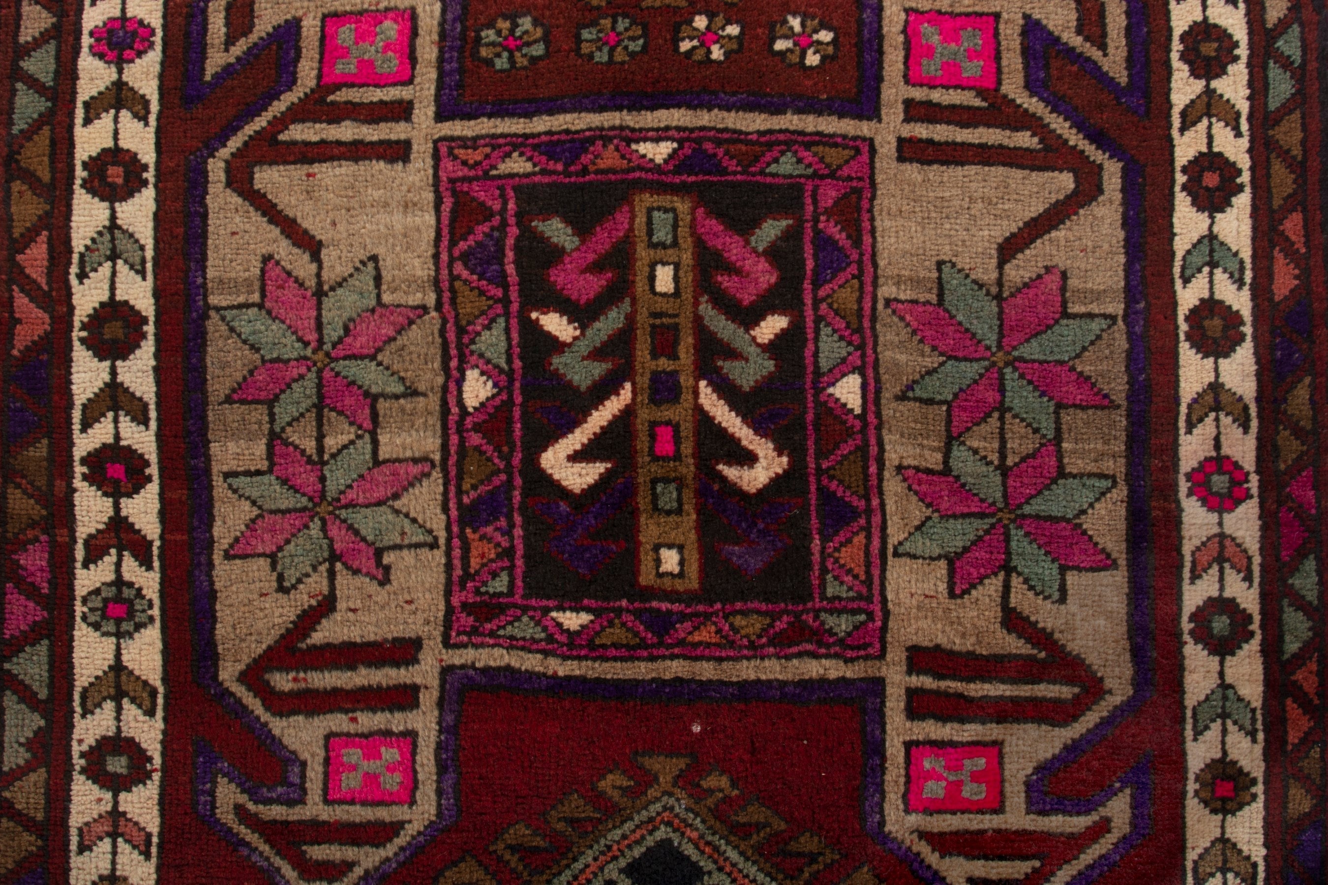 Persian Azerbaijan runner rug in burgundy and deep red, view 11 of 16