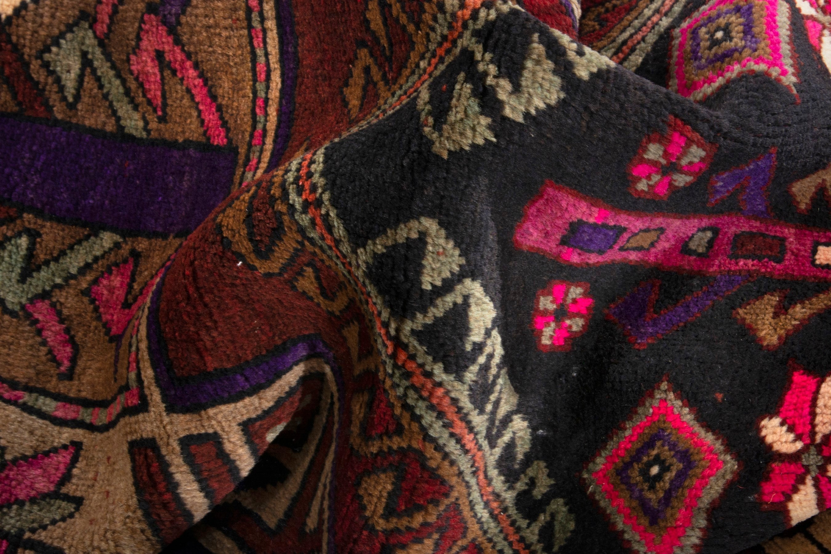 Persian Azerbaijan runner rug in burgundy and deep red, view 14 of 16