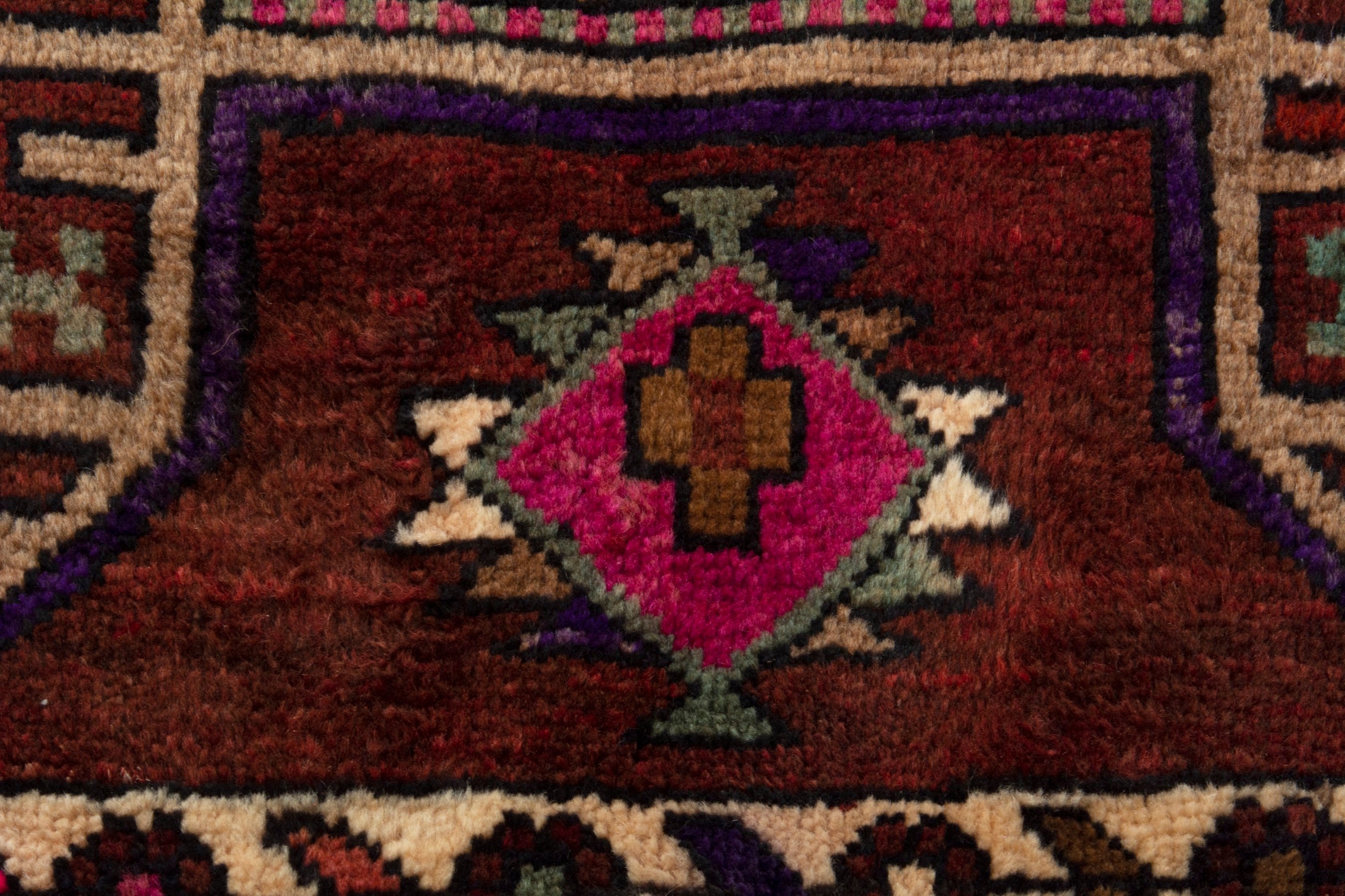 Persian Azerbaijan runner rug in burgundy and deep red, view 8 of 16