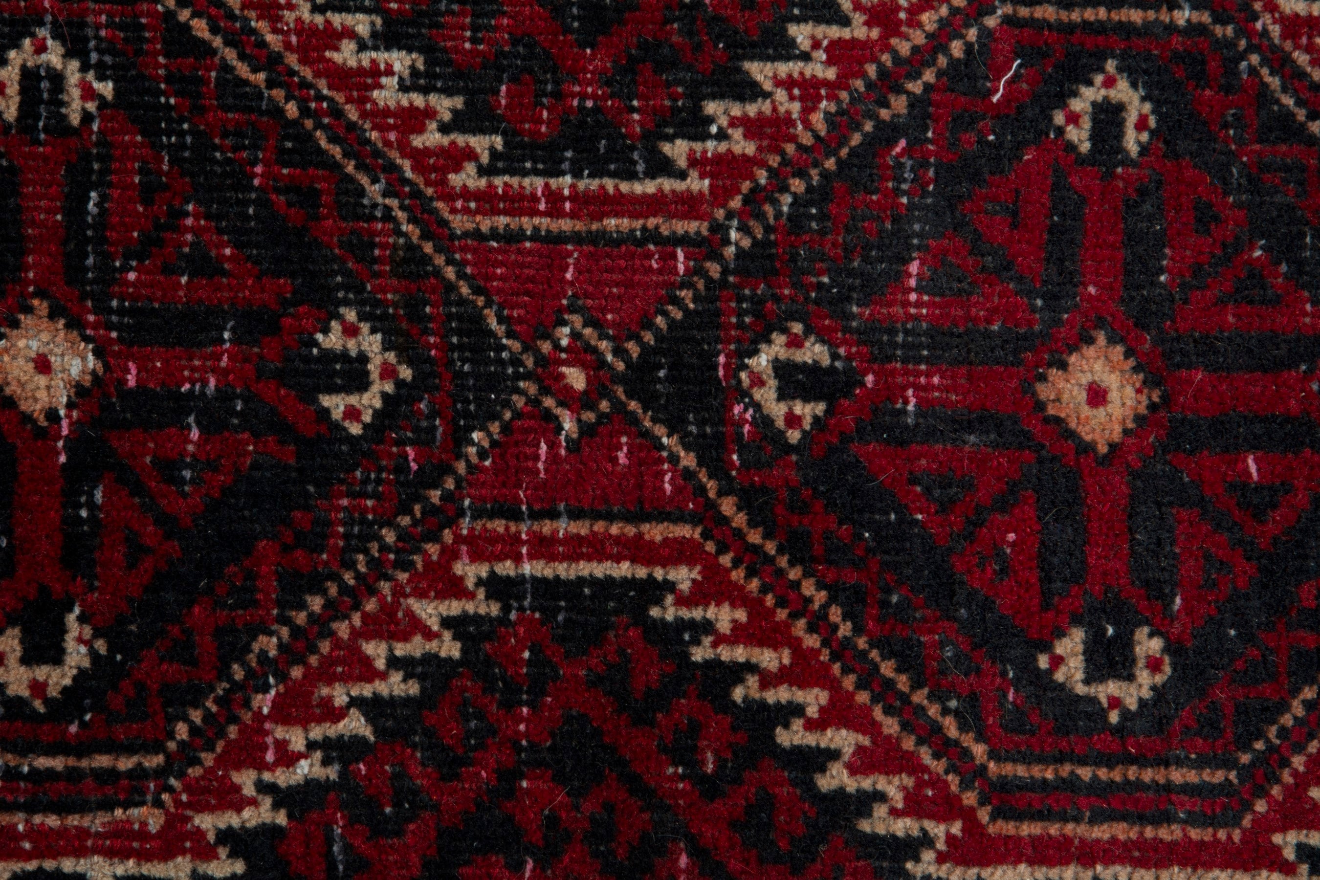 Persian Baluch accent rug in burgundy and deep red, view 11 of 15