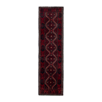 Persian Baluch runner rug in burgundy and deep red, 1'8" x 5'9"