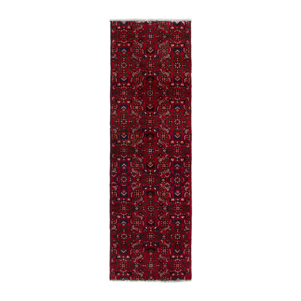 Persian Hamadan runner rug in burgundy and deep red, 2'4" x 7'5"