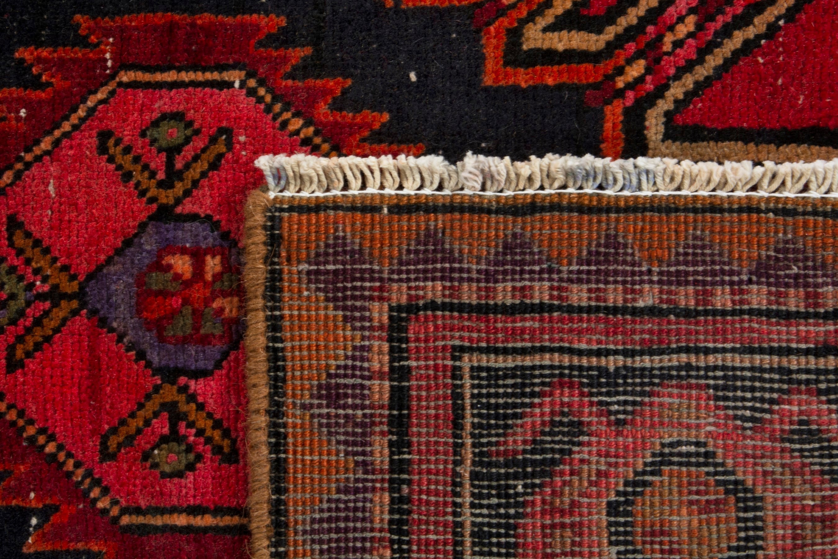 Persian Ardabil runner rug in deep red and black cherry, view 18 of 18