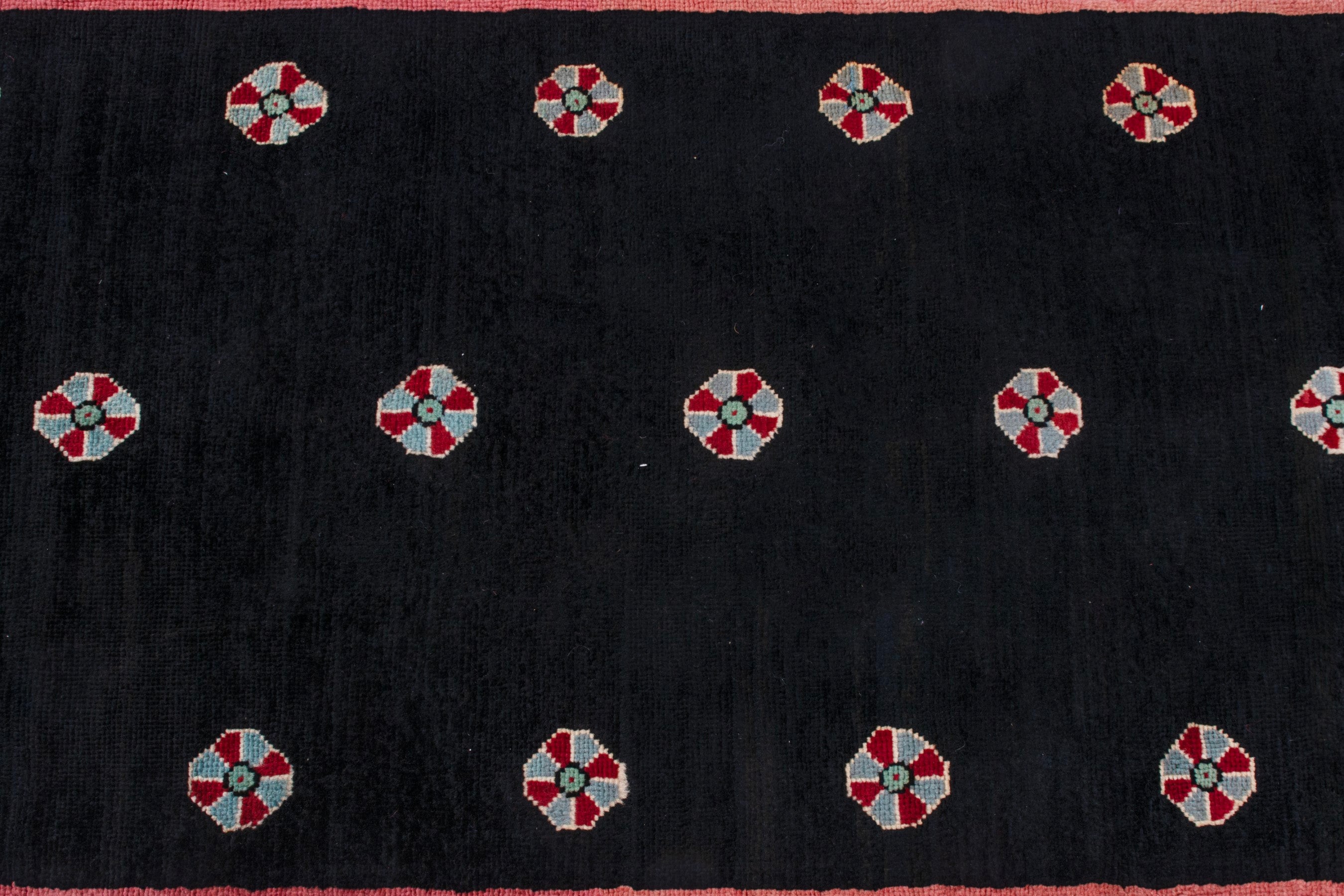 Persian Gabbeh runner rug in black, view 10 of 15