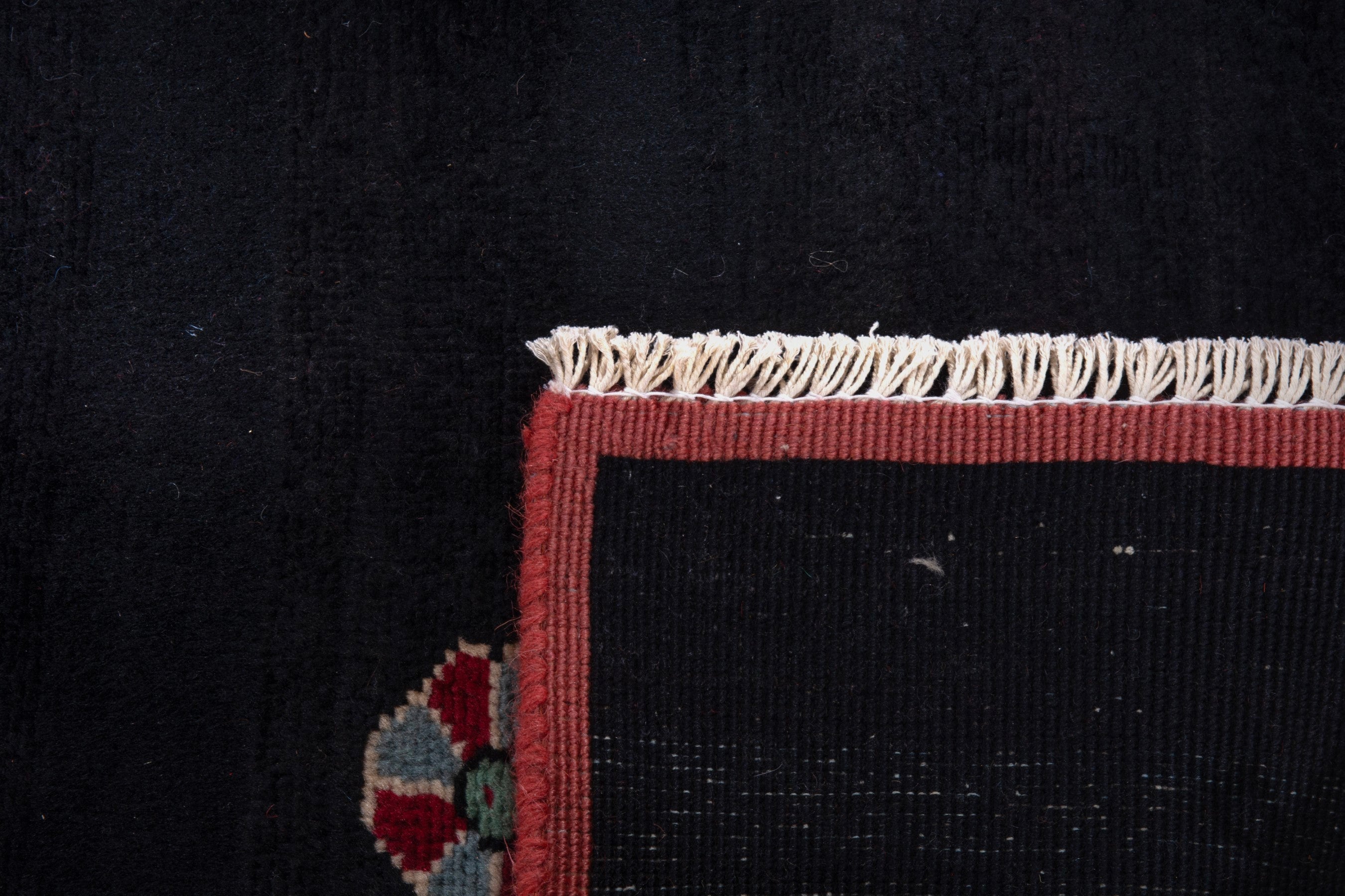 Persian Gabbeh runner rug in black, view 15 of 15