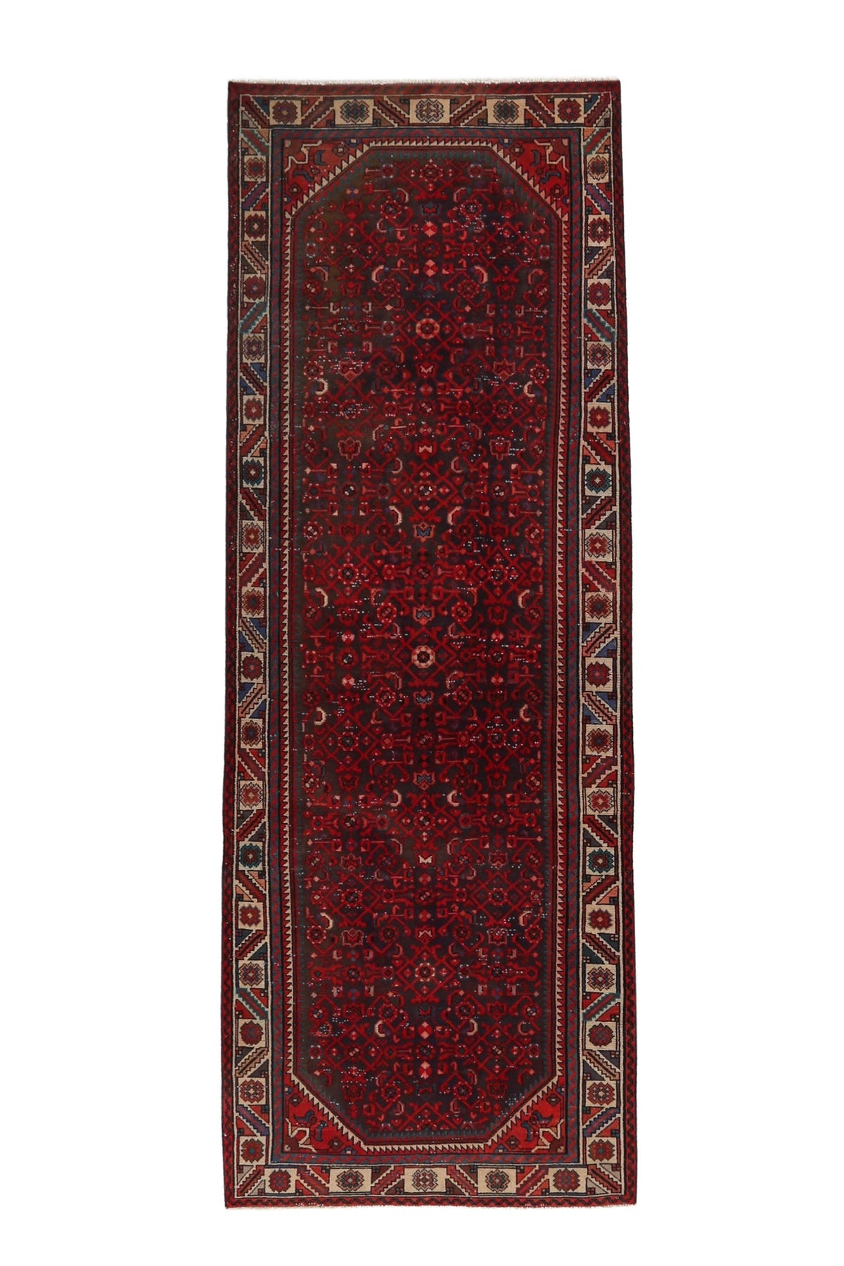 4073, Persian Hamadan Runner Rug