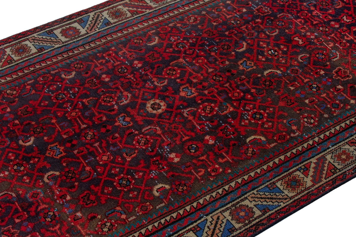 4073, Persian Hamadan Runner Rug