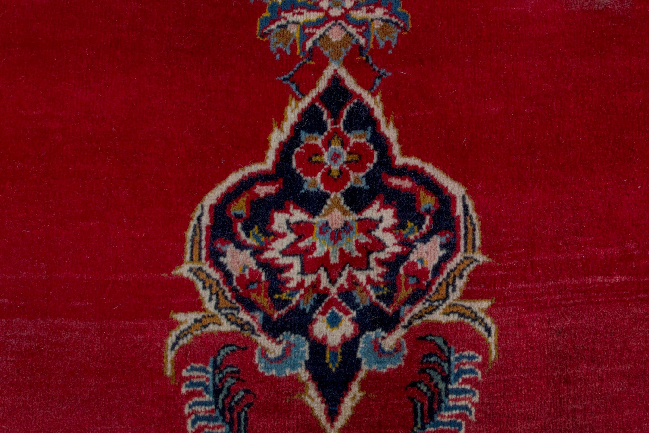 Persian Kashan oversized rug in burgundy and dark brown, view 13 of 18