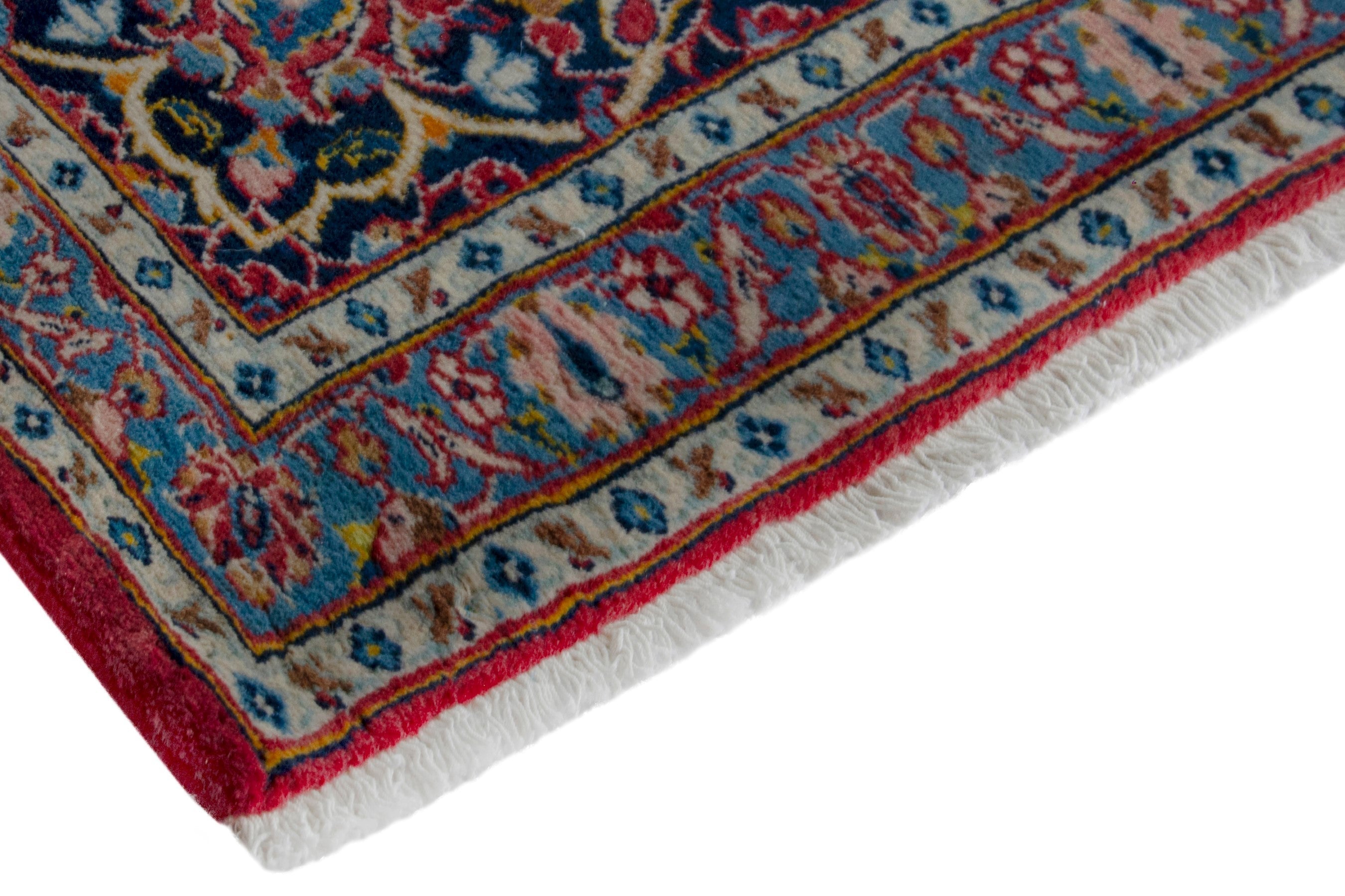 Persian Kashan oversized rug in burgundy and dark brown, view 4 of 18