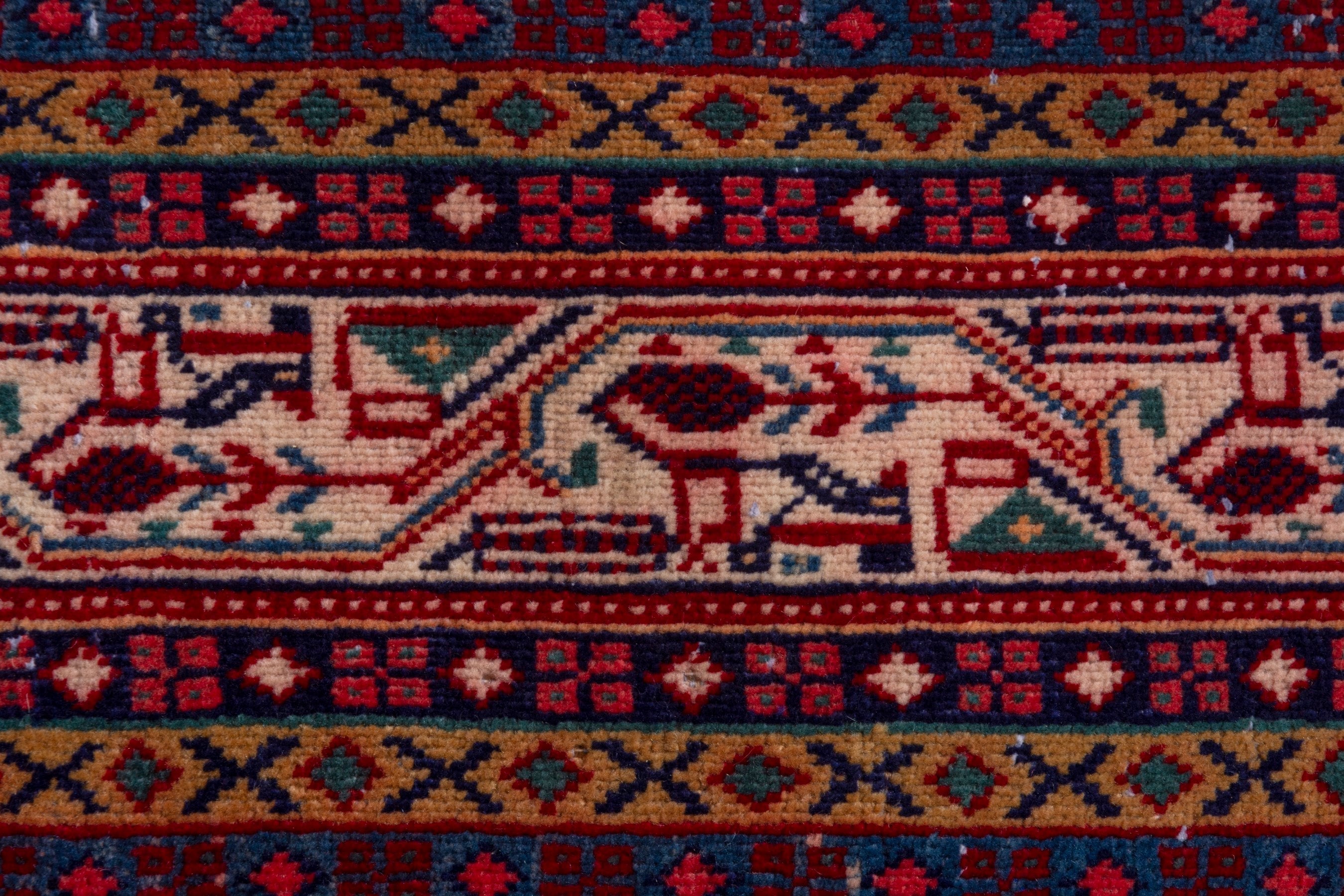 Persian Arak oversized rug in deep red and cream, view 14 of 21