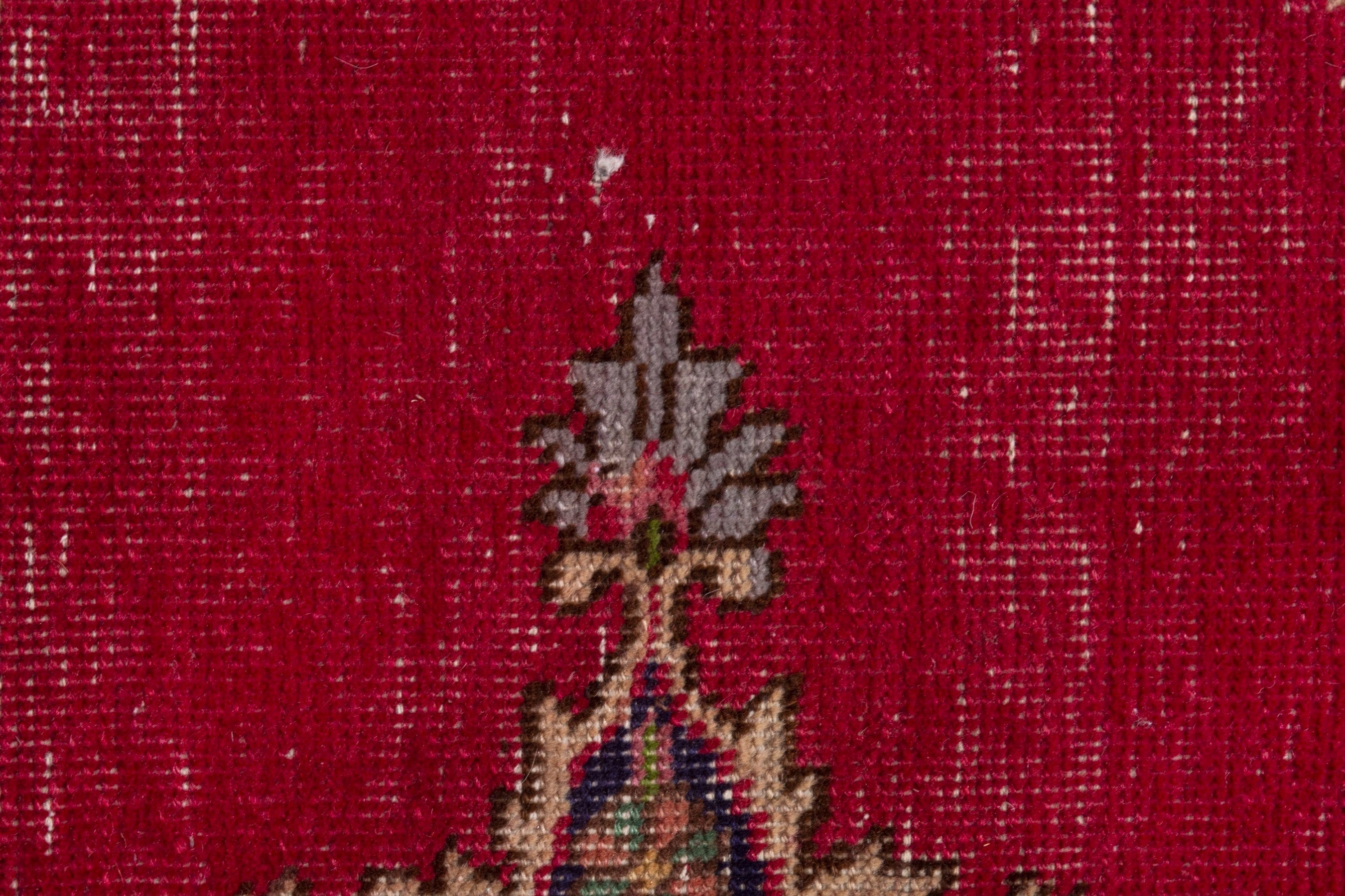 Persian Tabriz oversized rug in deep red and dark blue, view 18 of 22