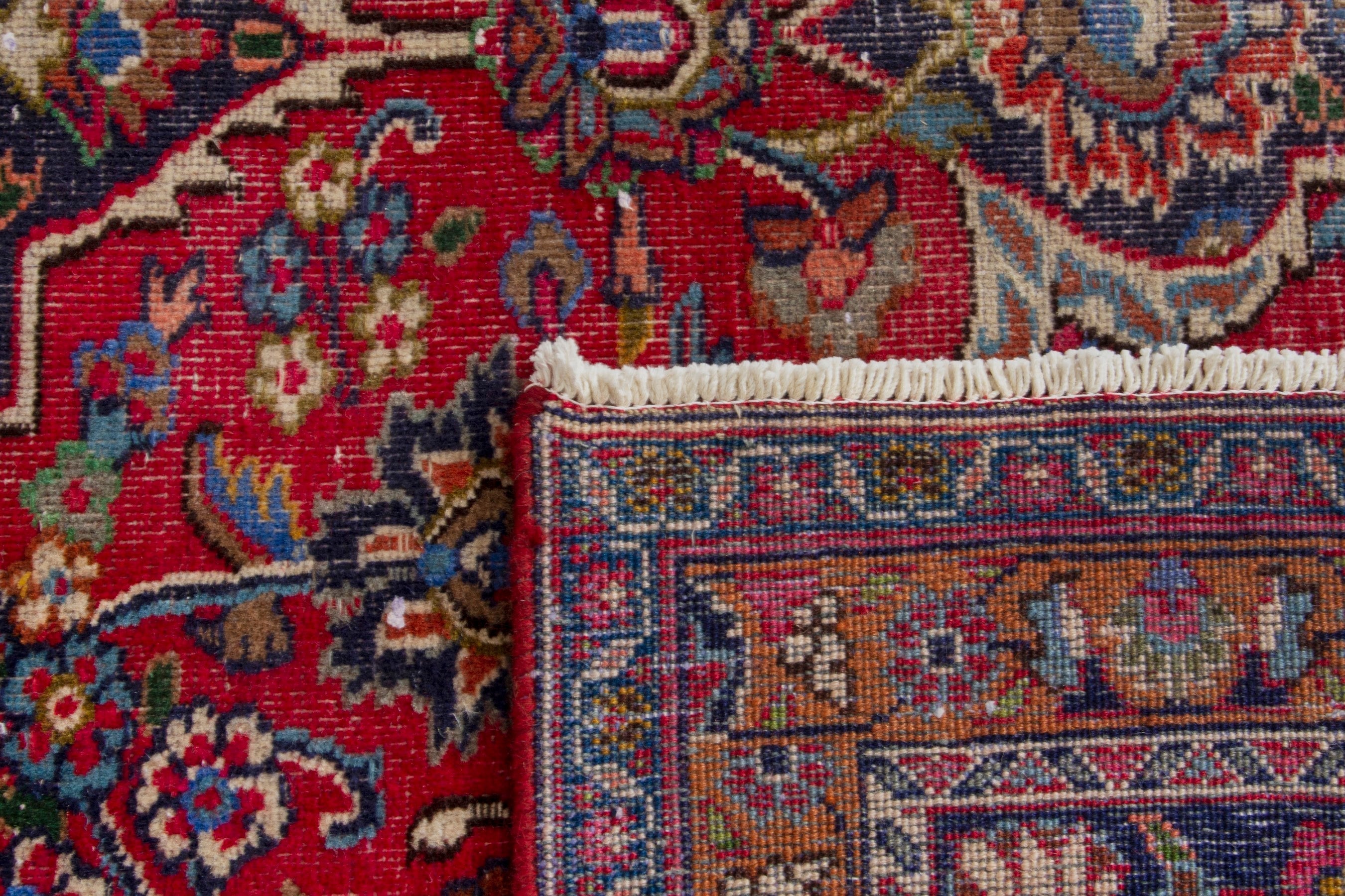 Persian Sabzevar oversized rug in deep red and burgundy, view 18 of 18