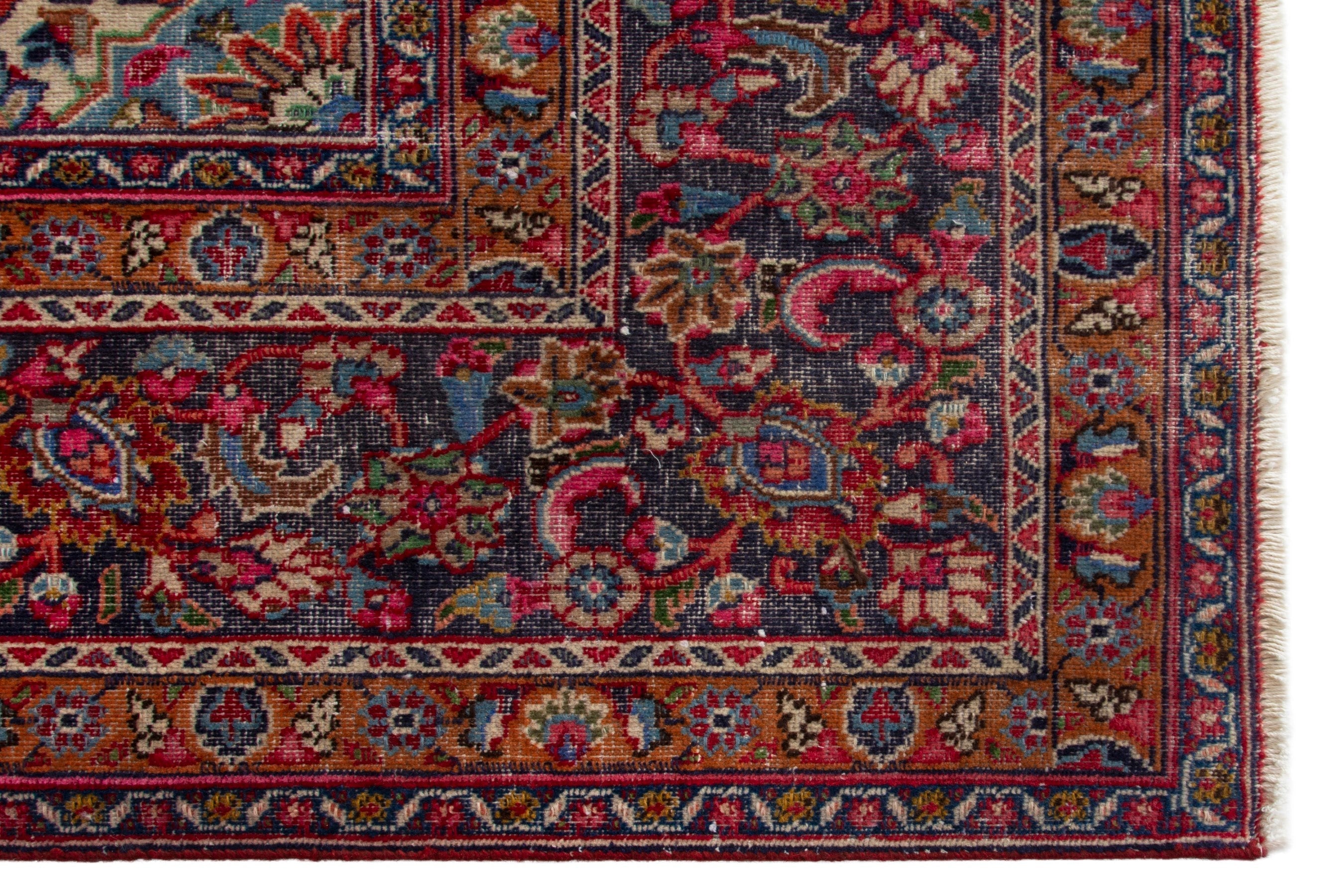 Persian Sabzevar oversized rug in deep red and burgundy, view 8 of 18