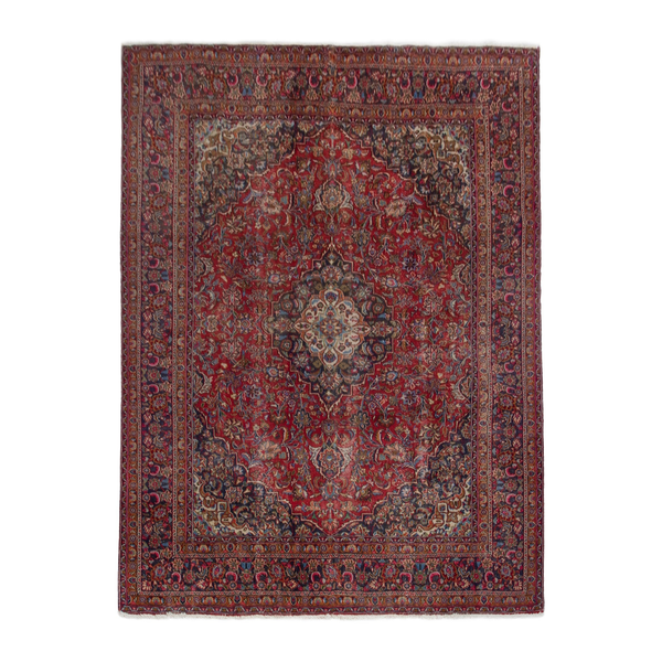 Persian Sabzevar oversized rug in deep red and burgundy, 9'8" x 12'6"