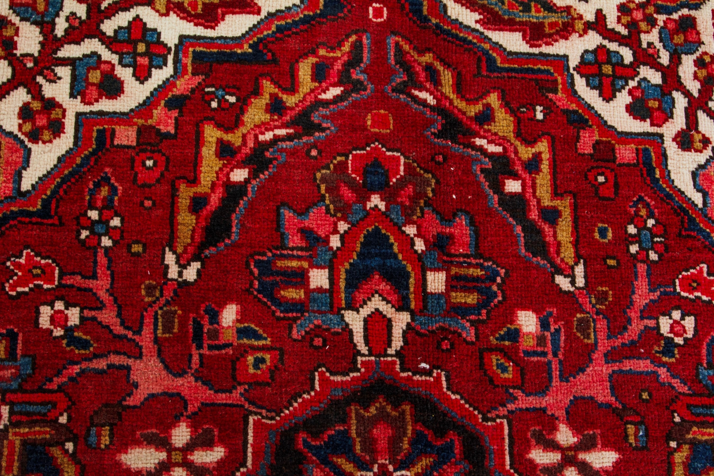 Persian Heriz oversized rug in deep red and burgundy, view 12 of 19