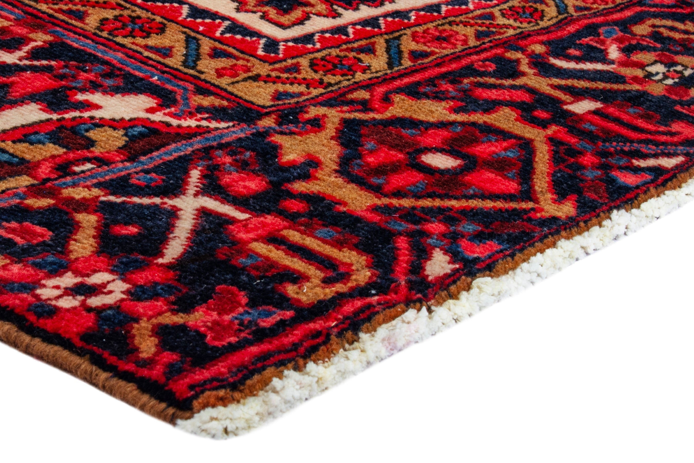 Persian Heriz oversized rug in deep red and burgundy, view 5 of 19